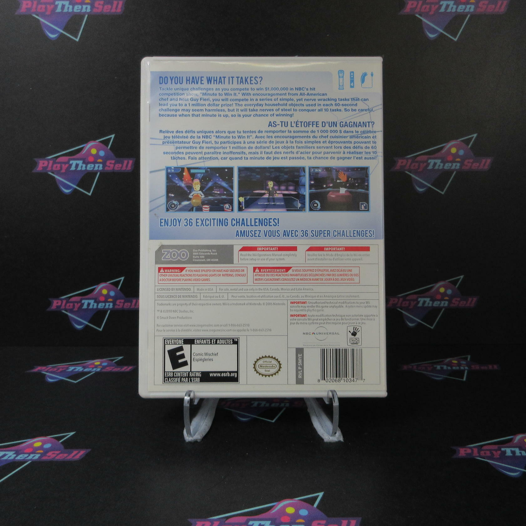 Minute To Win It Nintendo Wii DD Complete CIB - Very Good