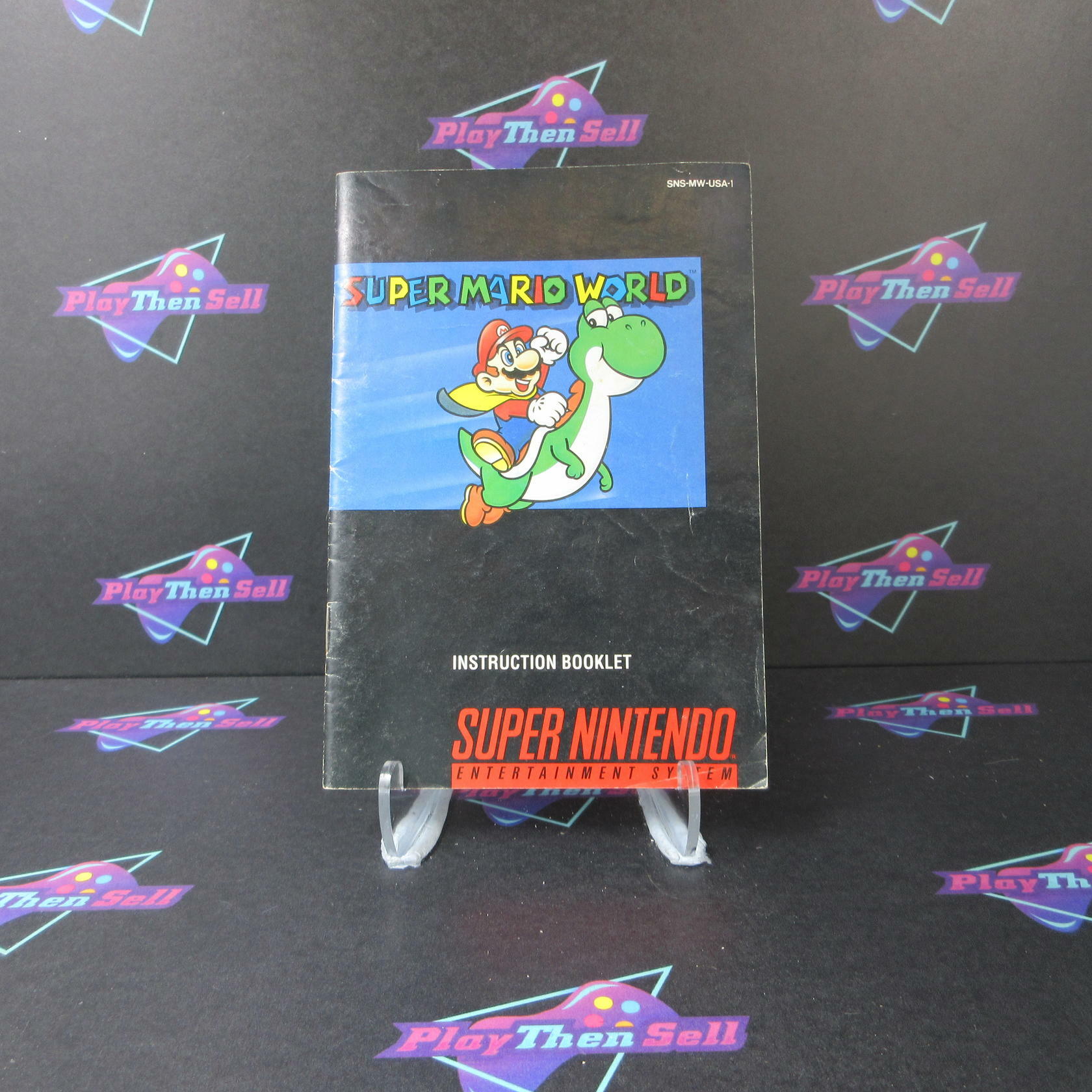 Super Mario World Super Nintendo SNES Cartridge + Manual Authentic / Tested - Very Good
