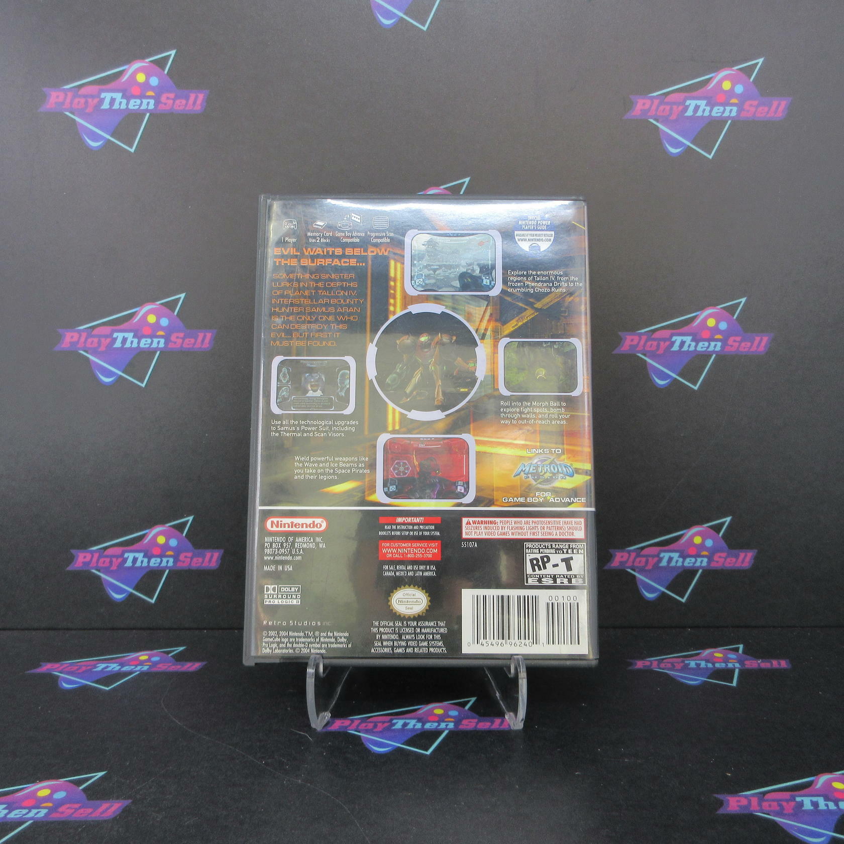 Nintendo GameCube Metroid Prime Bonus Bundle Limited Edition Platinum - Very Good
