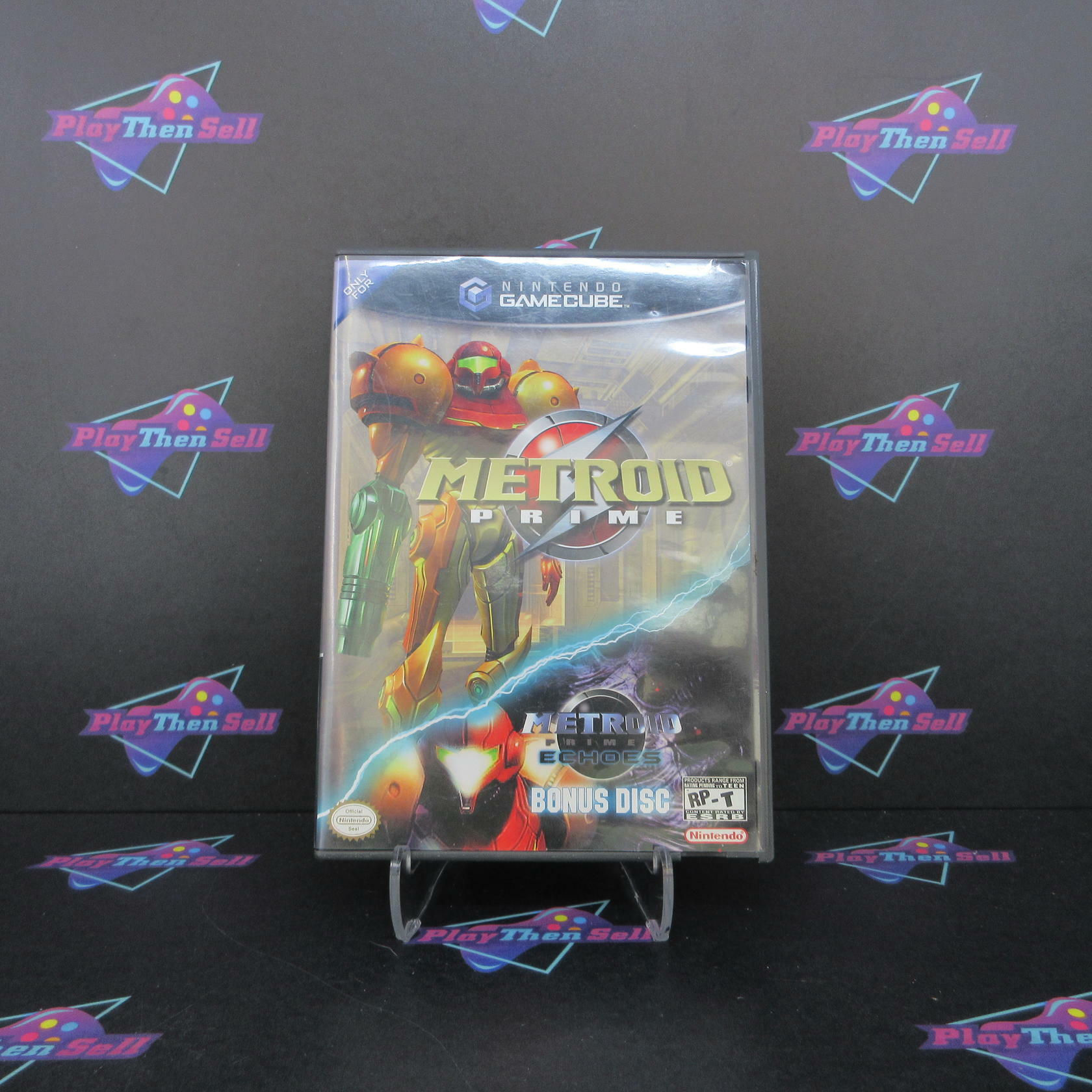 Nintendo GameCube Metroid Prime Bonus Bundle Limited Edition Platinum - Very Good