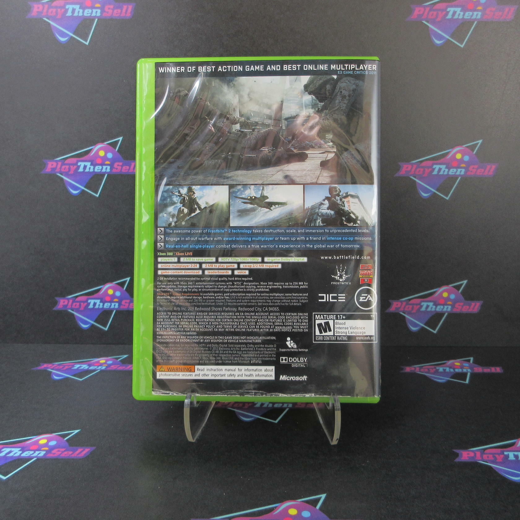 Battlefield 3 Xbox 360 Promotional Art / AD/NM - Very Good