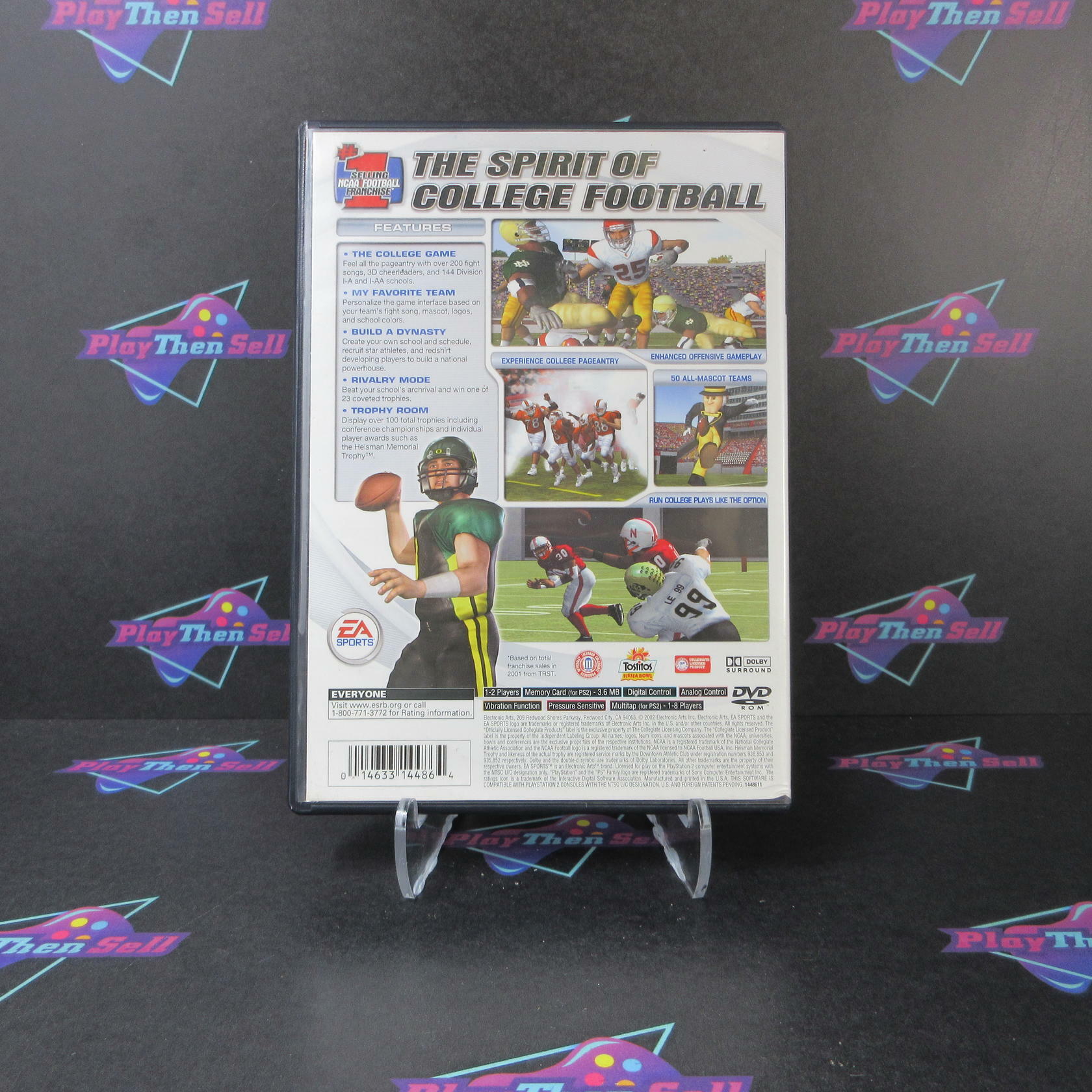 NCAA Football 2003 + Reg Card PS2 PlayStation 2 AD/DD Complete CIB - Very Good