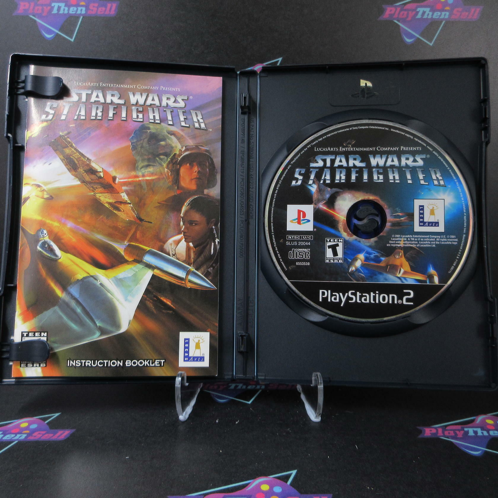 Star Wars Starfighter + Reg Card PS2 PlayStation 2 AD Complete CIB - Very Good