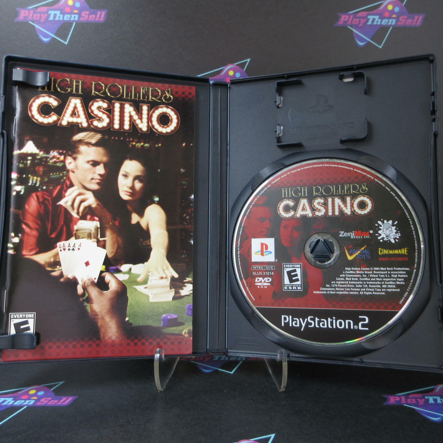 High Rollers Casino + Reg Card PS2 PlayStation 2 AD - Very Good