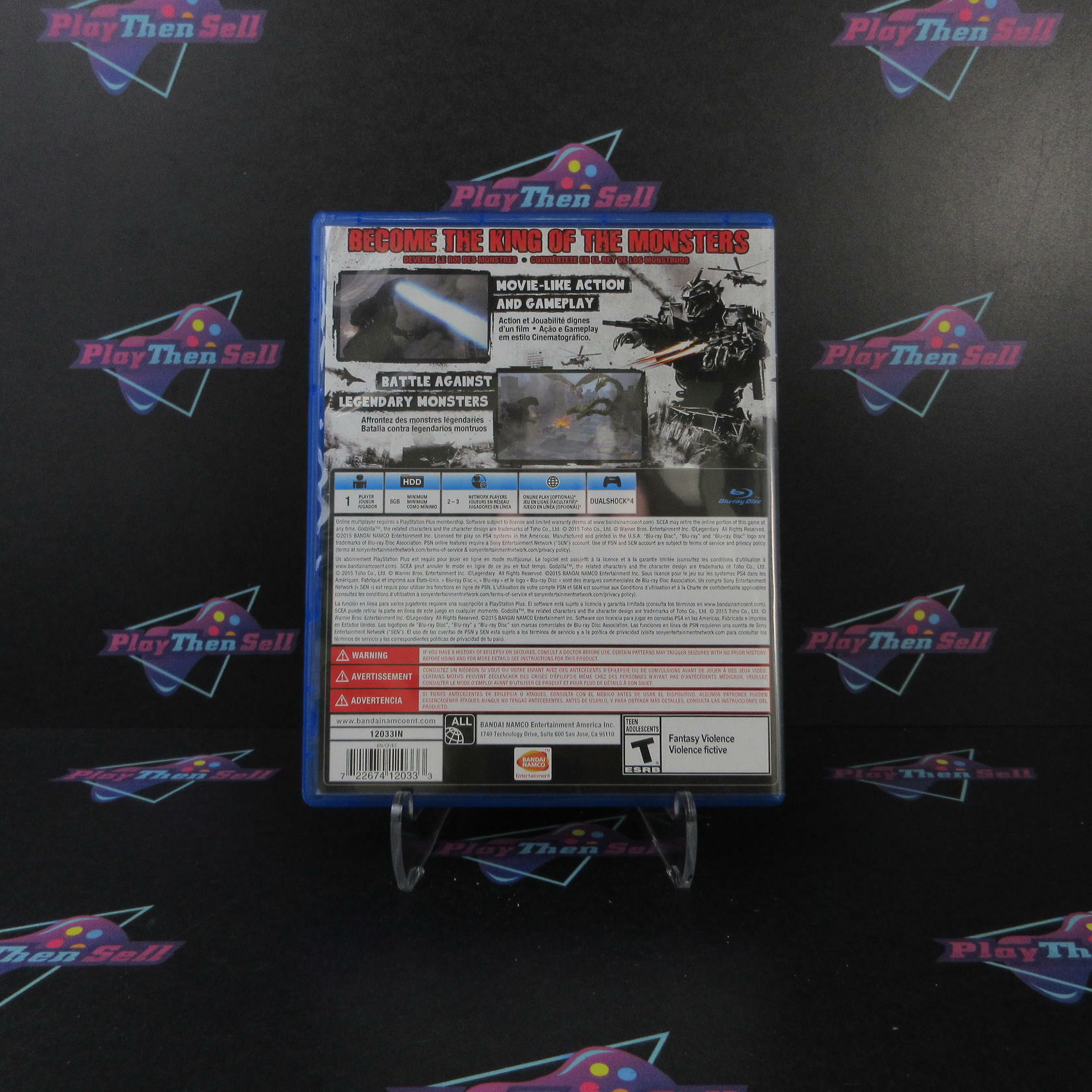 Godzilla PS4 PlayStation 4 - Like New