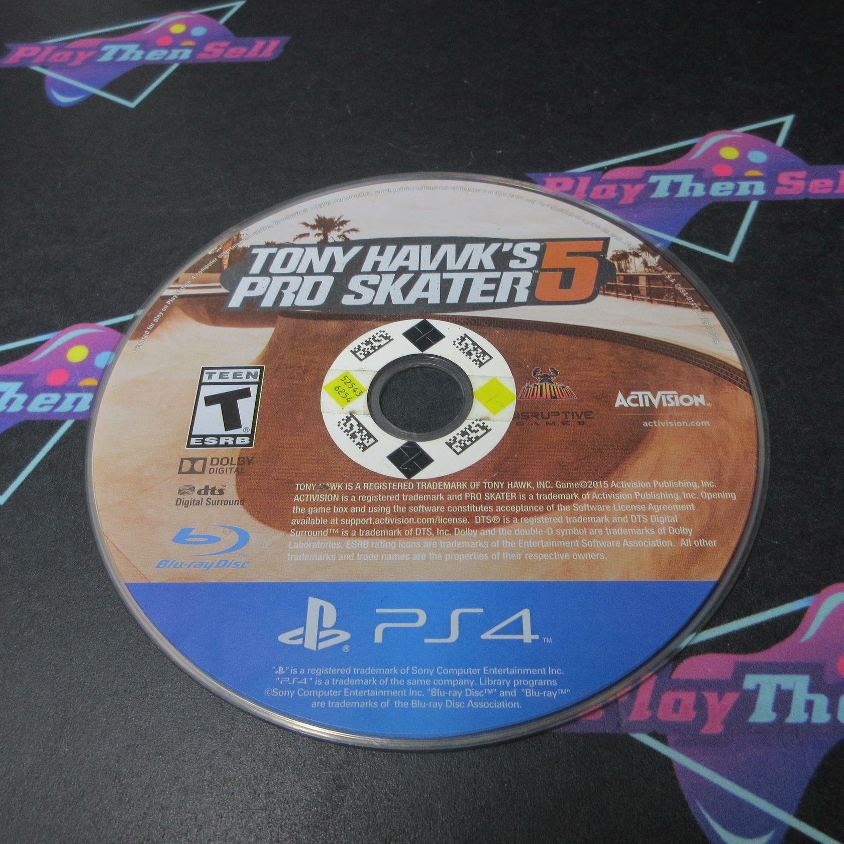 Tony Hawk's Pro Skater 5 PS4 PlayStation 4 Disc Only - Very Good