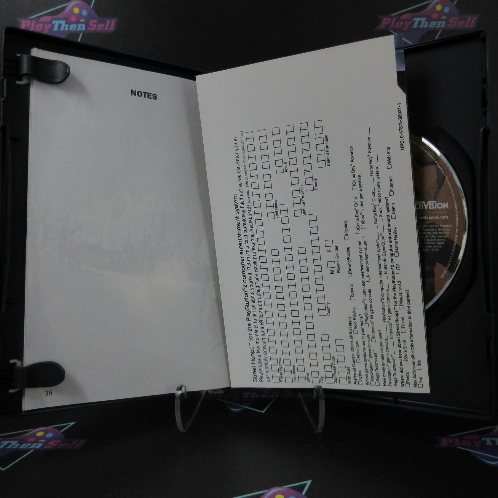 Street Hoops PS2 PlayStation 2 Black Label +  Reg Card - Like New