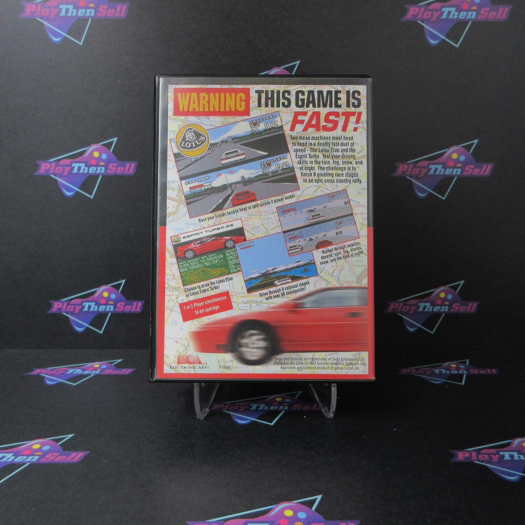 Lotus Turbo Challenge Sega Genesis Boxed Complete CIB - Very Good