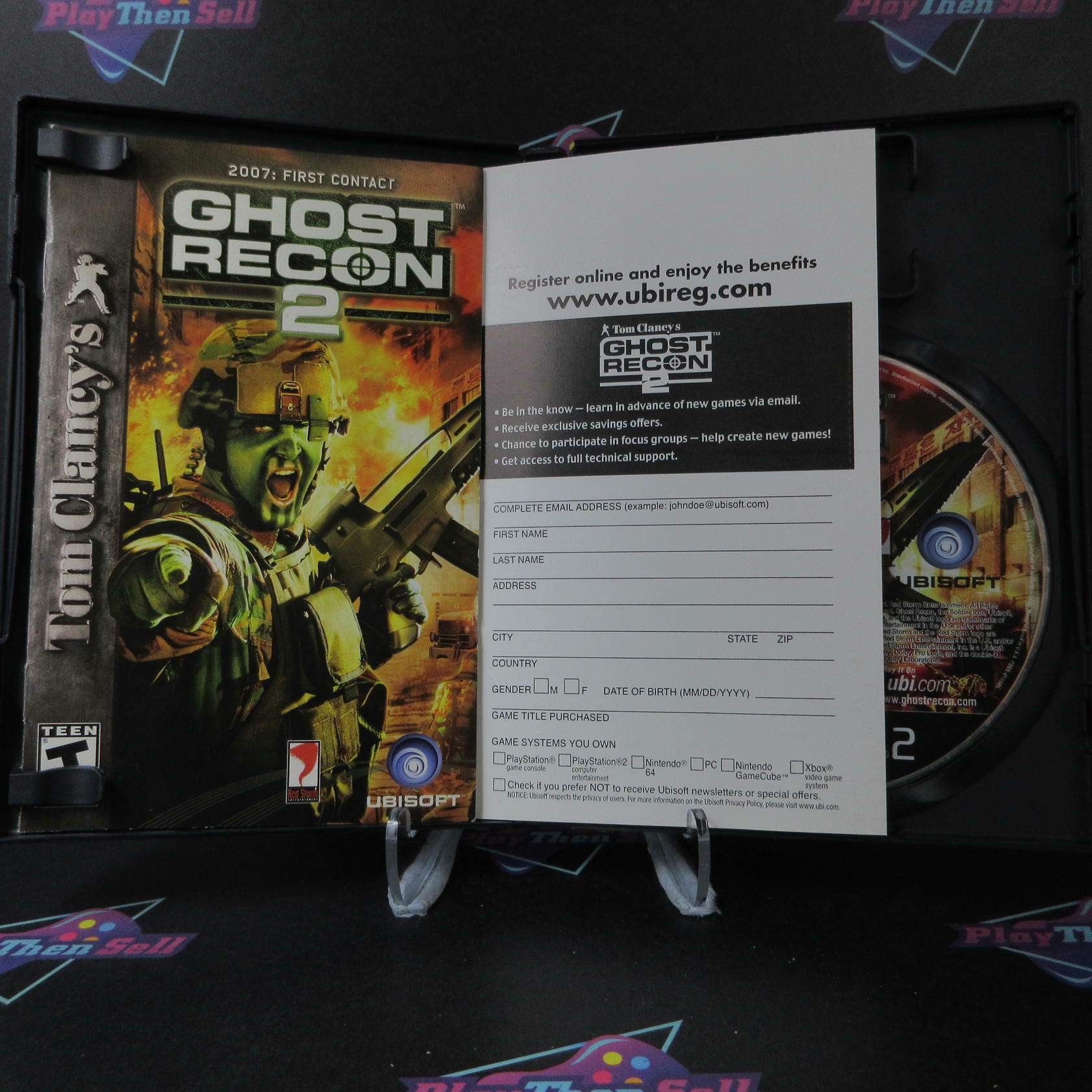 Tom Clancy's Ghost Recon 2 First Contact + Reg Card PS2 AD/MD Complete CIB - Very Good
