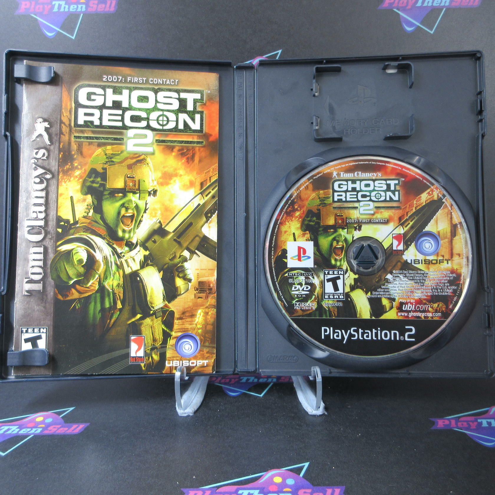 Tom Clancy's Ghost Recon 2 First Contact + Reg Card PS2 AD/MD Complete CIB - Very Good