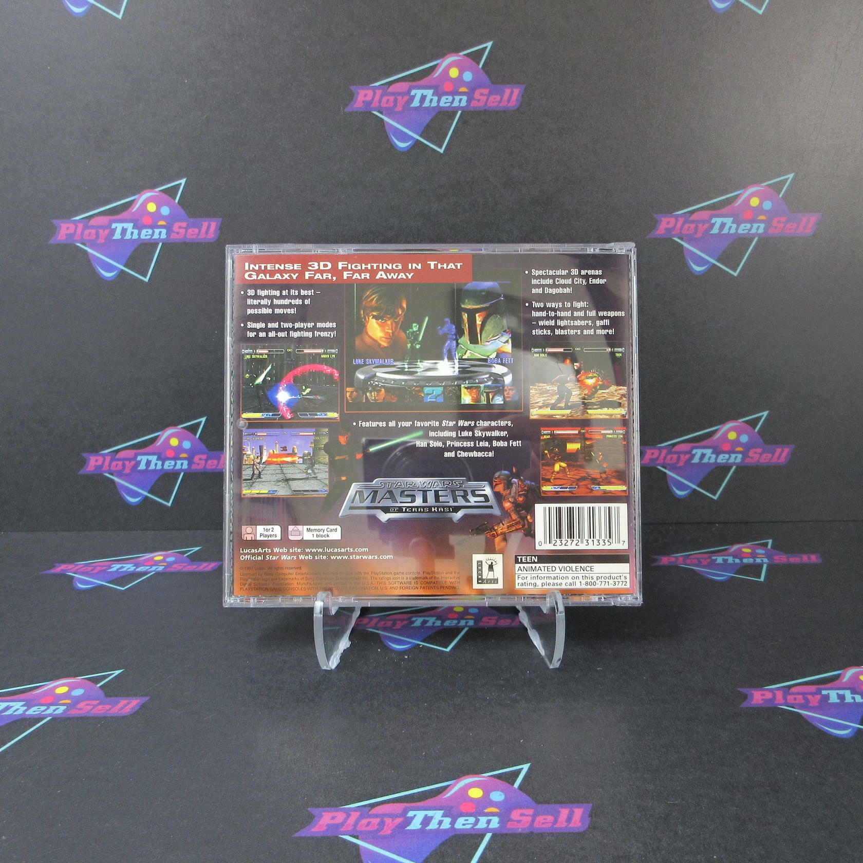 Star Wars Masters of Teras Kasi PS1 PlayStation 1 MD Complete CIB - Very Good