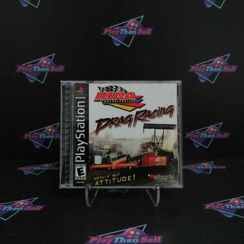 IHRA Drag Racing + Reg Card PS1 PlayStation 1 MD Complete CIB - Very Good