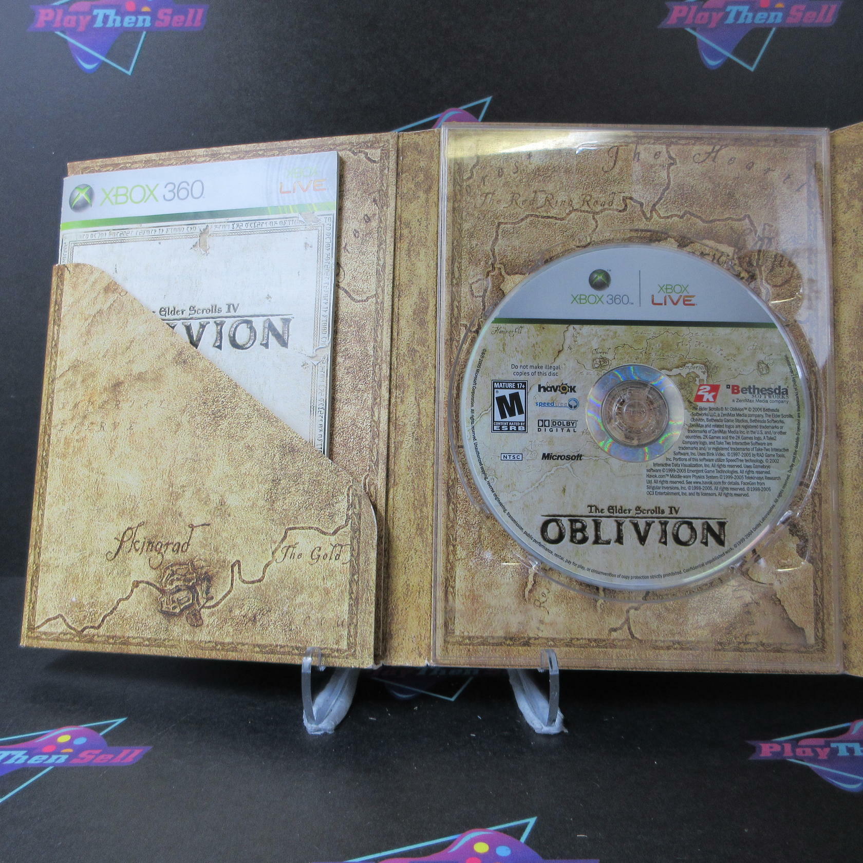 The Elder Scrolls IV Oblivion Collector's Edition +Map Xbox 360 AD No Coin/Guide - Very Good
