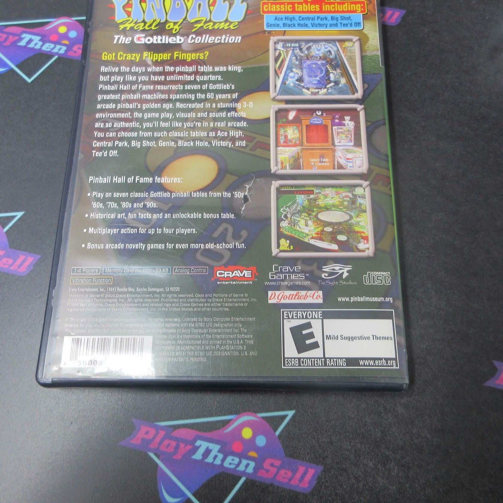 Pinball Hall of Fame The Gottlieb Collection PS2 PlayStation 2 AD Complete CIB - Very Good