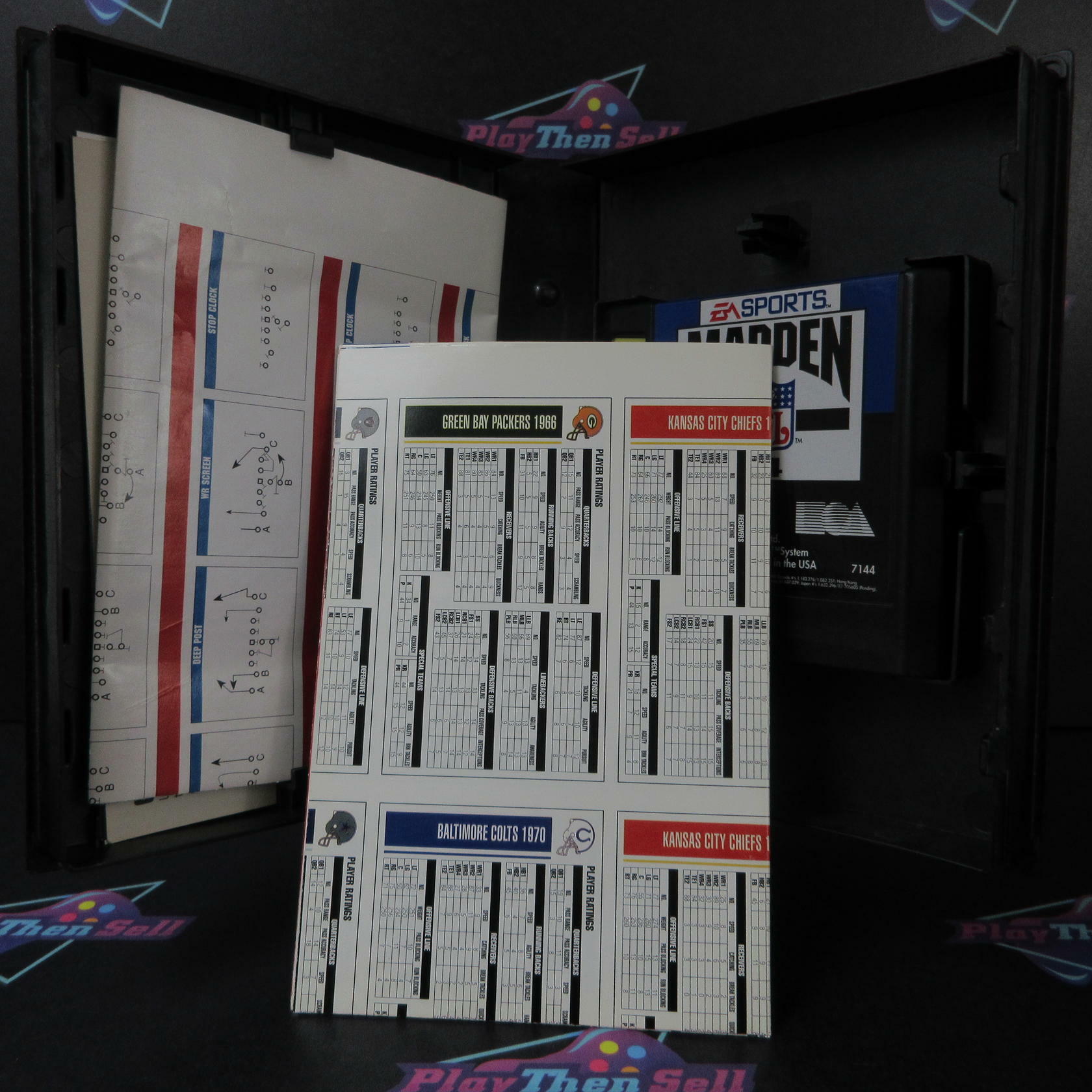 Madden NFL '94 Sega Genesis + Playbooks / Reg Card Complete CIB - Very Good
