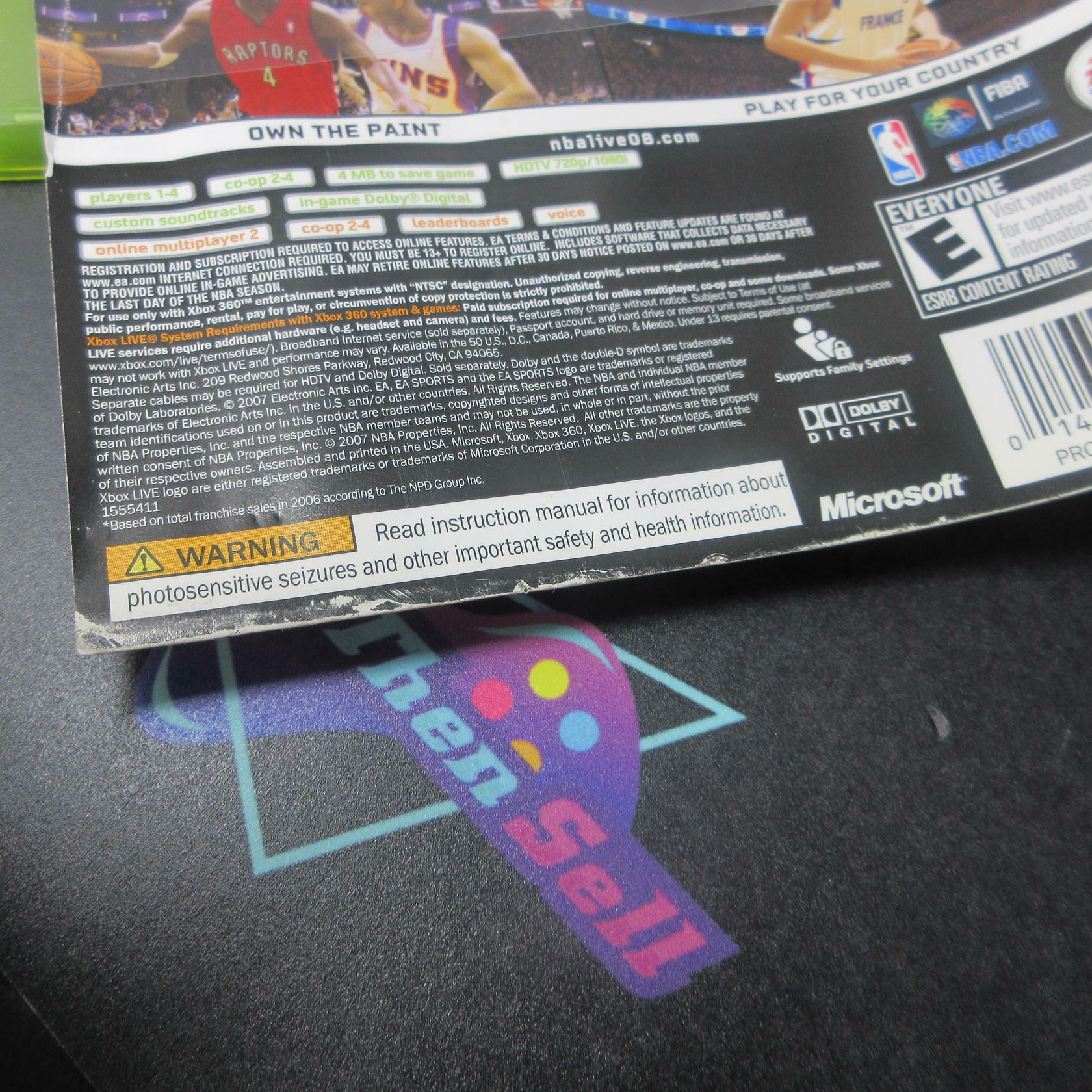 NBA Live 08 - Xbox 360 AD Complete CIB - Very Good