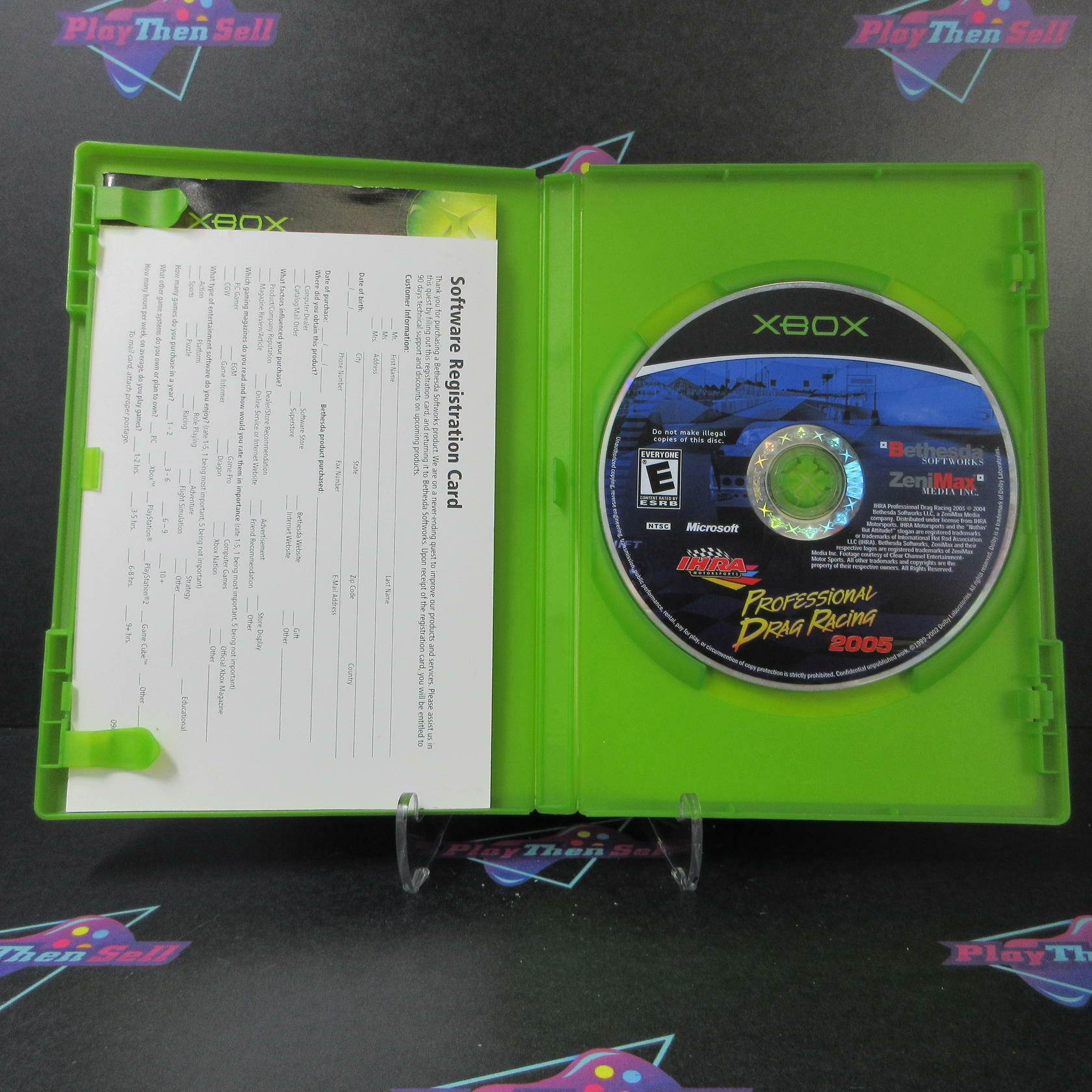 IHRA Professional Drag Racing 2005 + Reg Card Xbox AD Complete CIB - Very Good