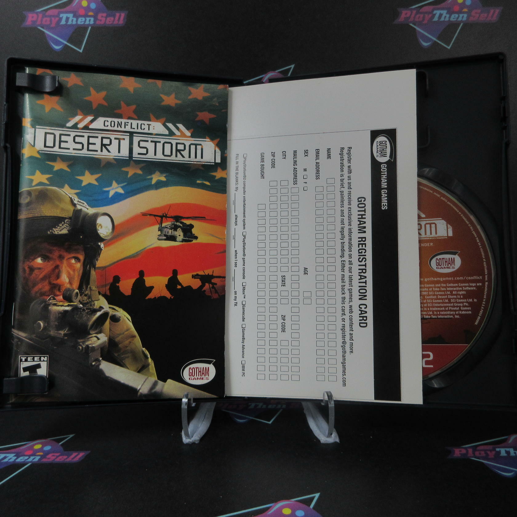 Conflict Desert Storm GH + Reg Card PS2 PlayStation 2 DD Complete CIB - Very Good