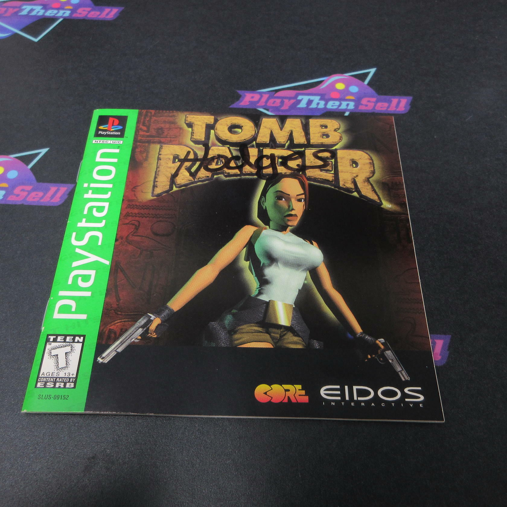 Tomb Raider Greatest Hits + Reg Card PS1 PlayStation 1 Complete - Very Good
