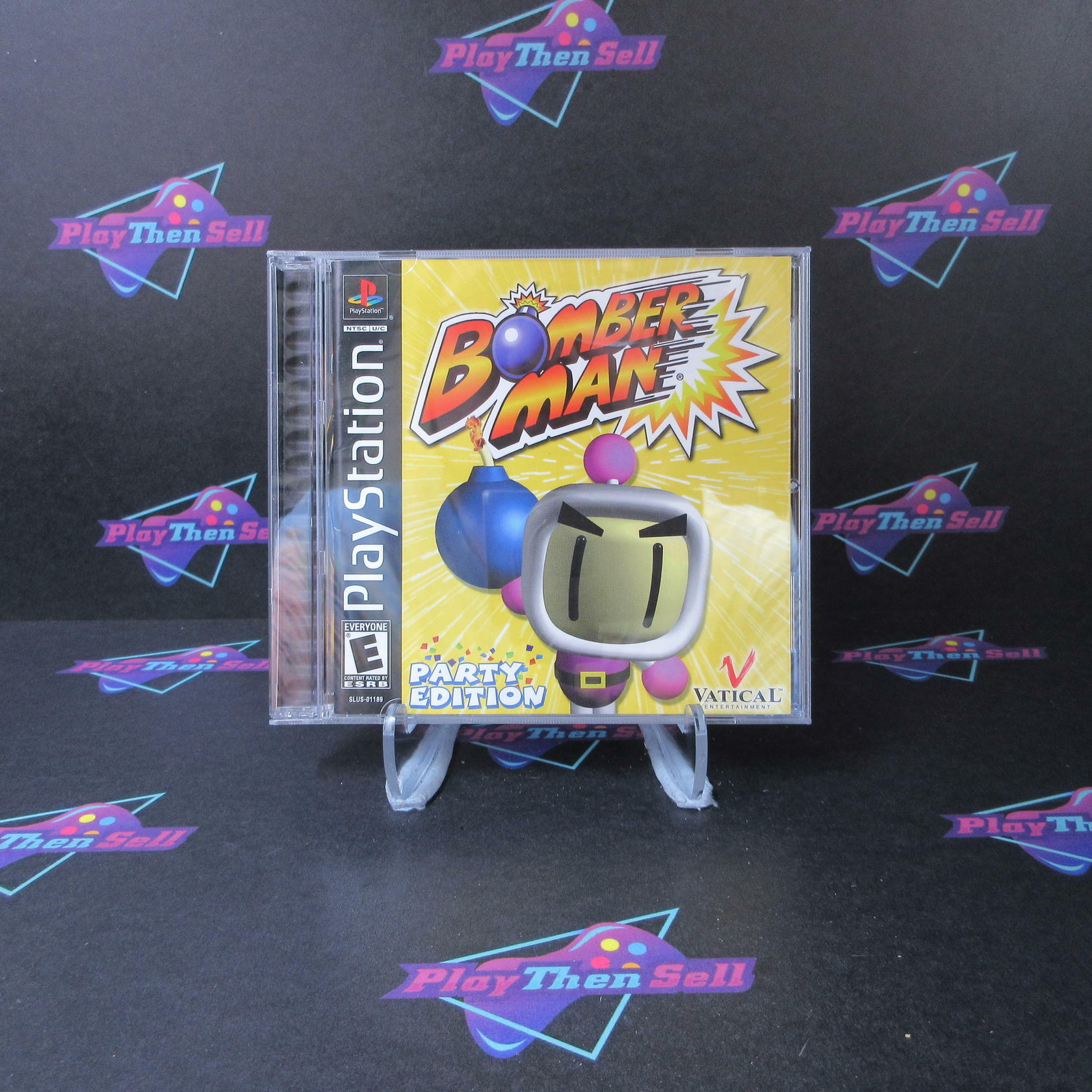 Bomberman Party Edition + Reg Card PS1 PlayStation 1 MD Complete - Very Good