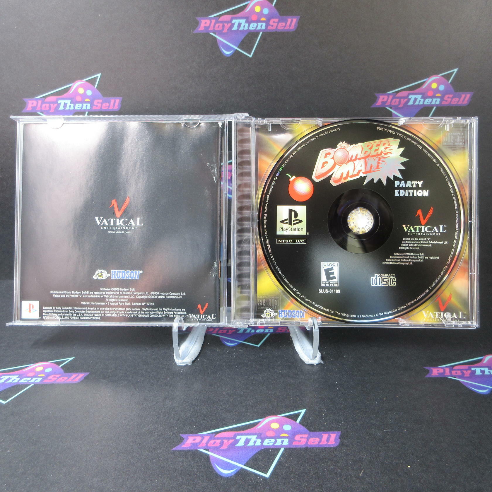 Bomberman Party Edition + Reg Card PS1 PlayStation 1 MD Complete - Very Good