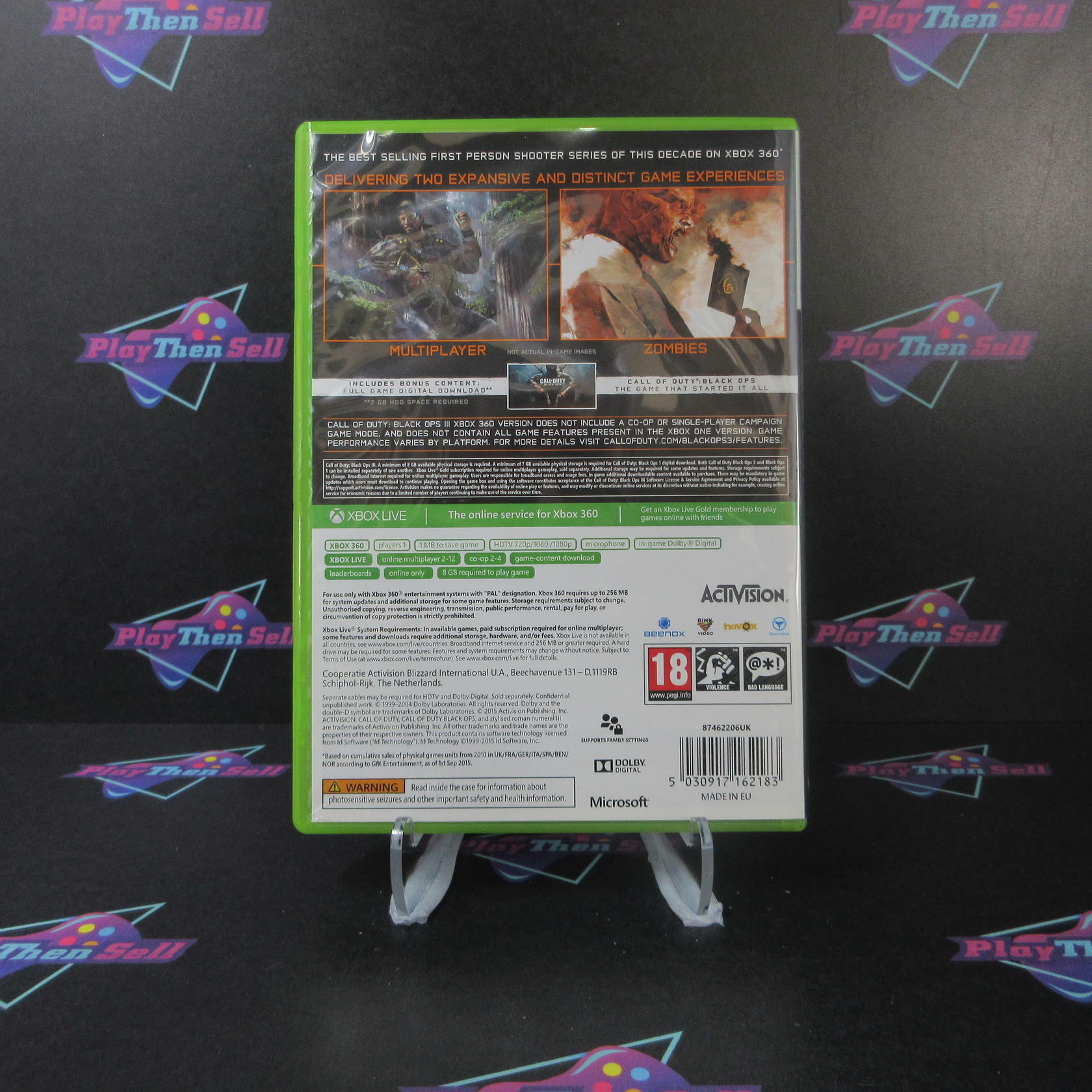 Call of Duty Black Ops III Multiplayer + Zombies Only - PEGI Xbox 360 - Like New