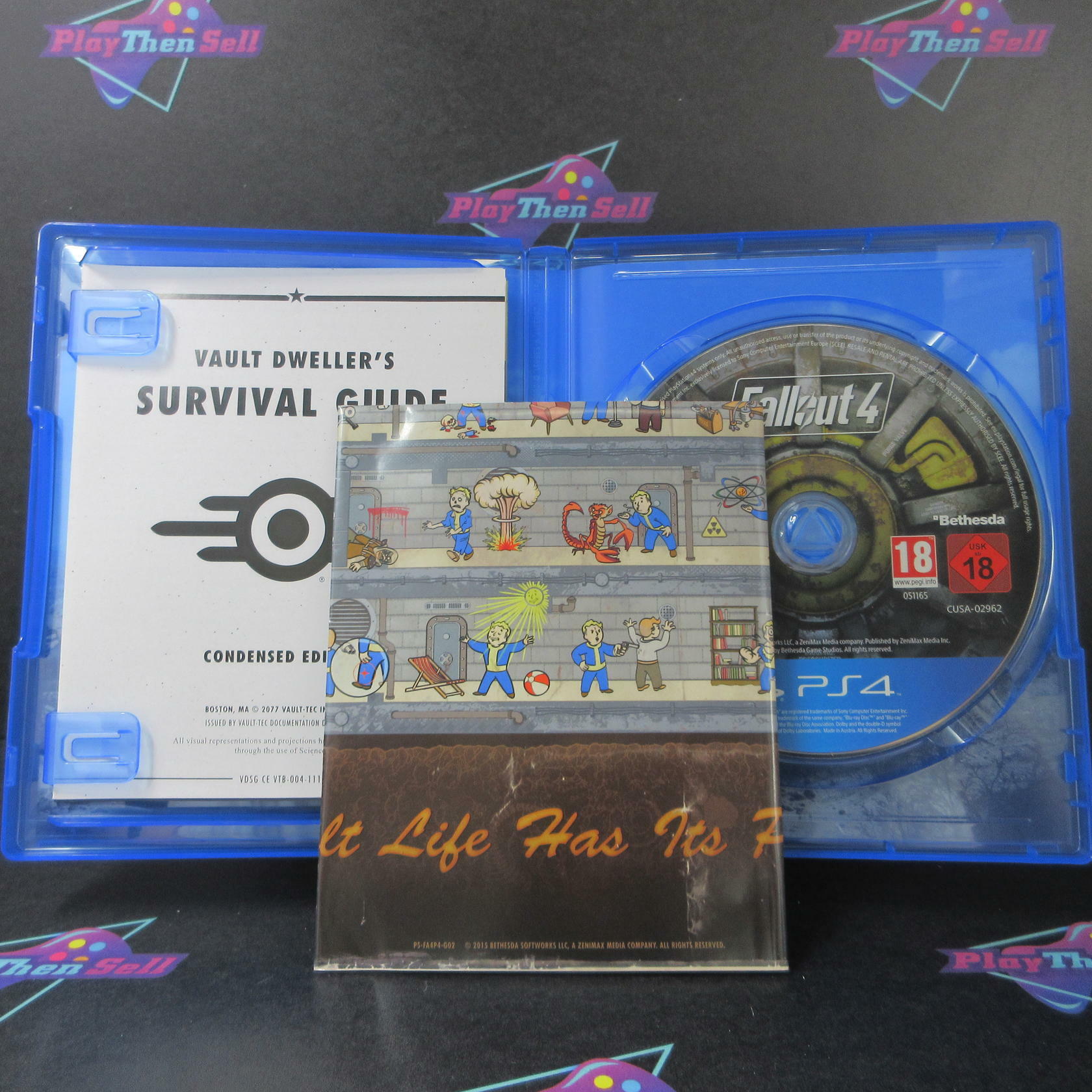 Fallout 4 PS4 PlayStation 4 PEGI + Poster - Like New