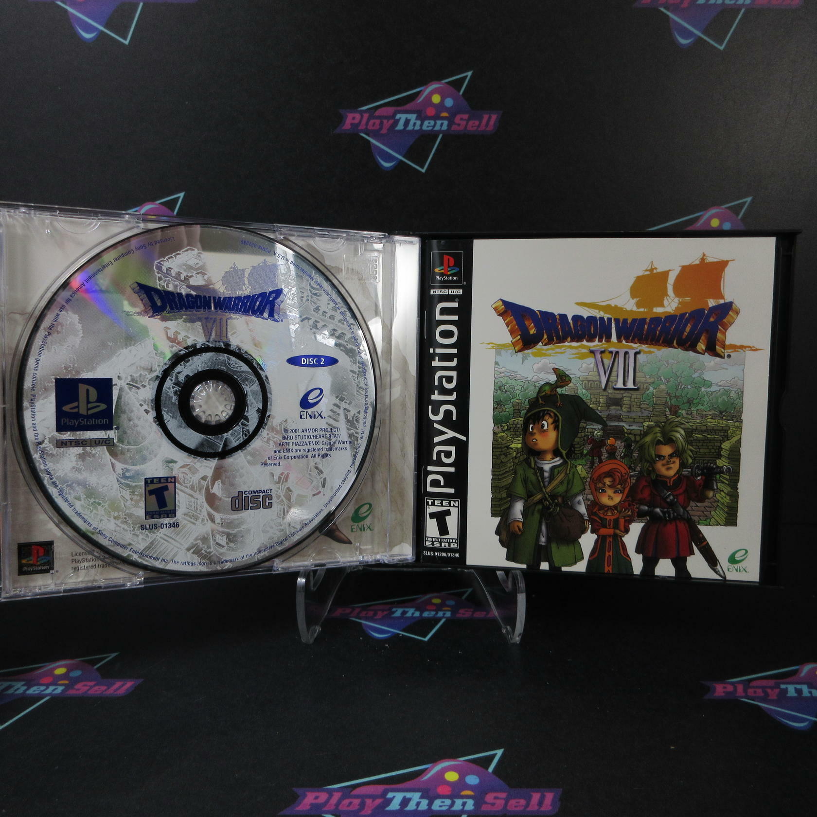 Dragon Warrior VII PS1 PlayStation 1 + Reg Card - Like New