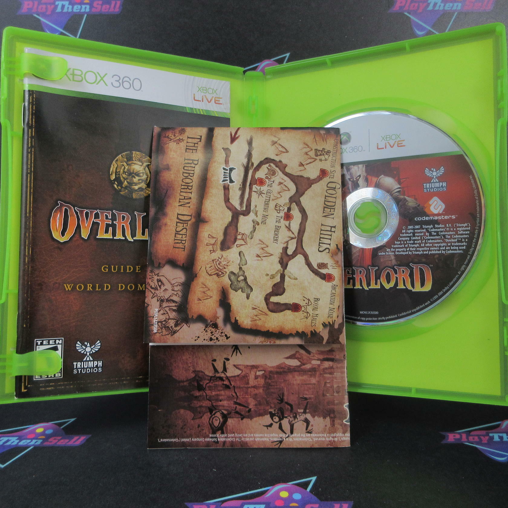 Overlord Xbox 360 + Map - Like New