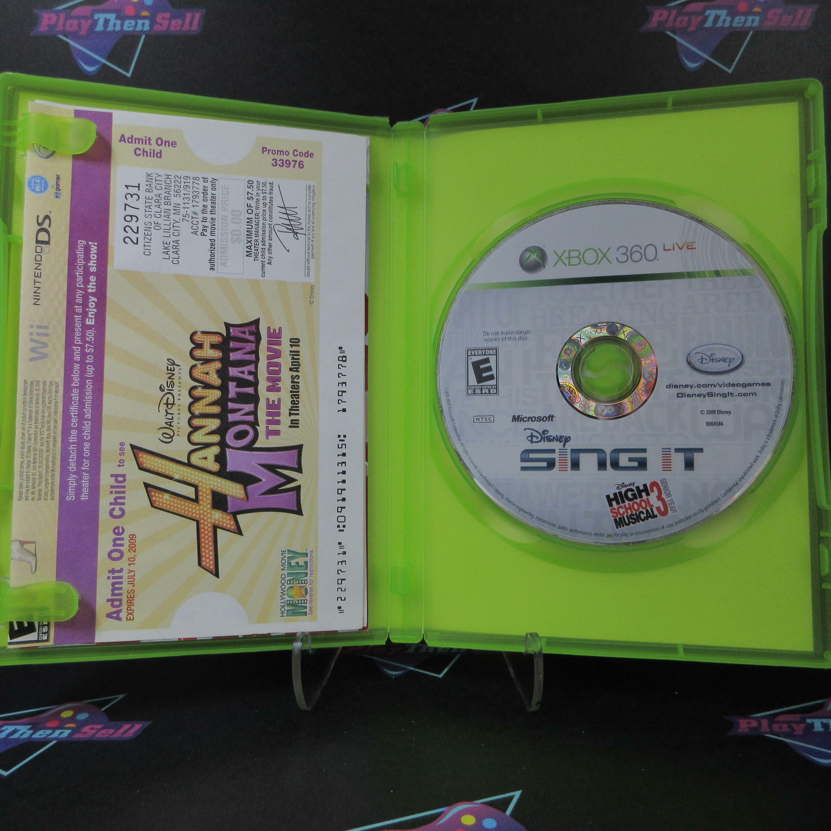 Sing It High School Musical 3 Senior Year Xbox 360 + Movie Ticket / Reg Card - Like New