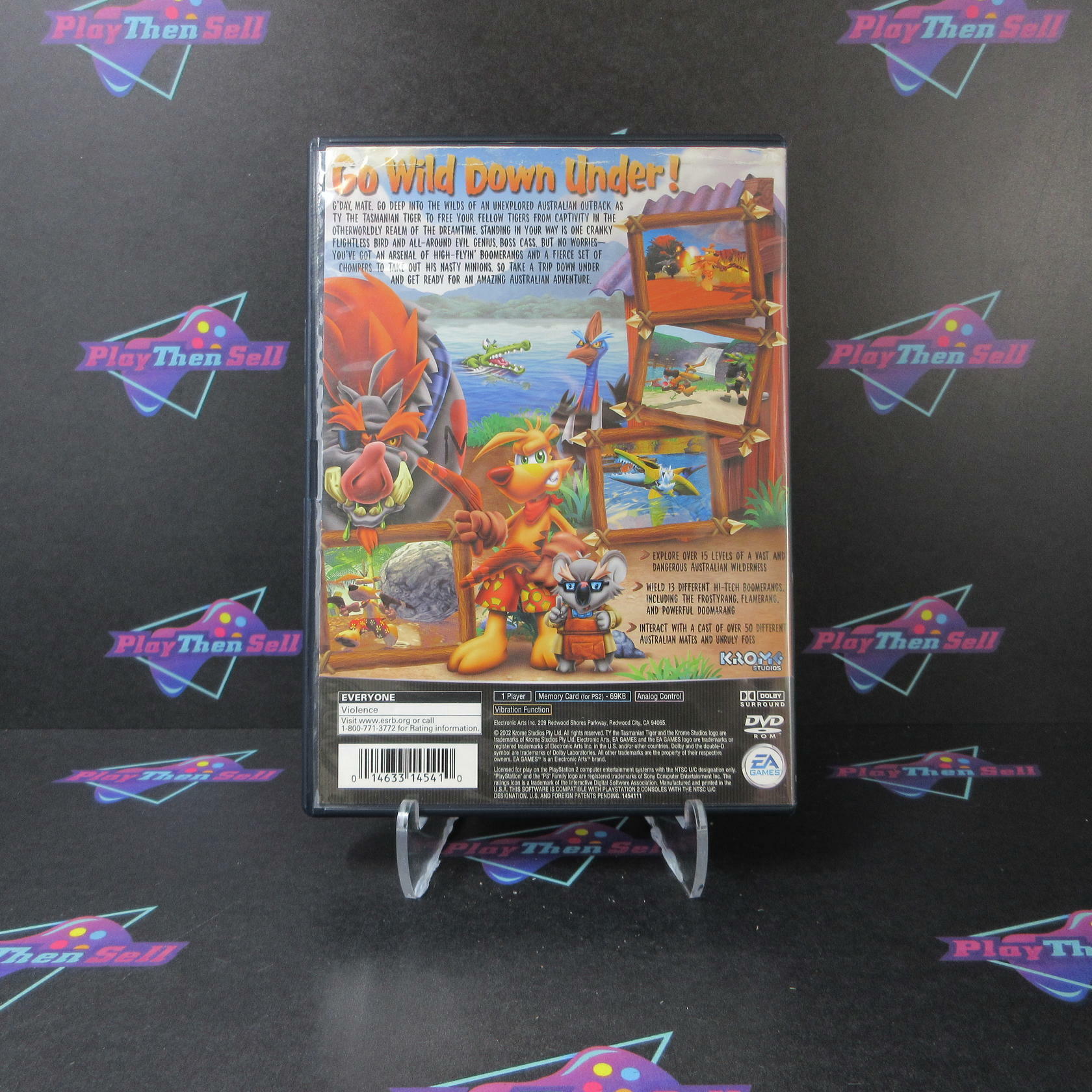 Ty the Tasmanian Tiger PS2 PlayStation 2 AD/NM - Very Good
