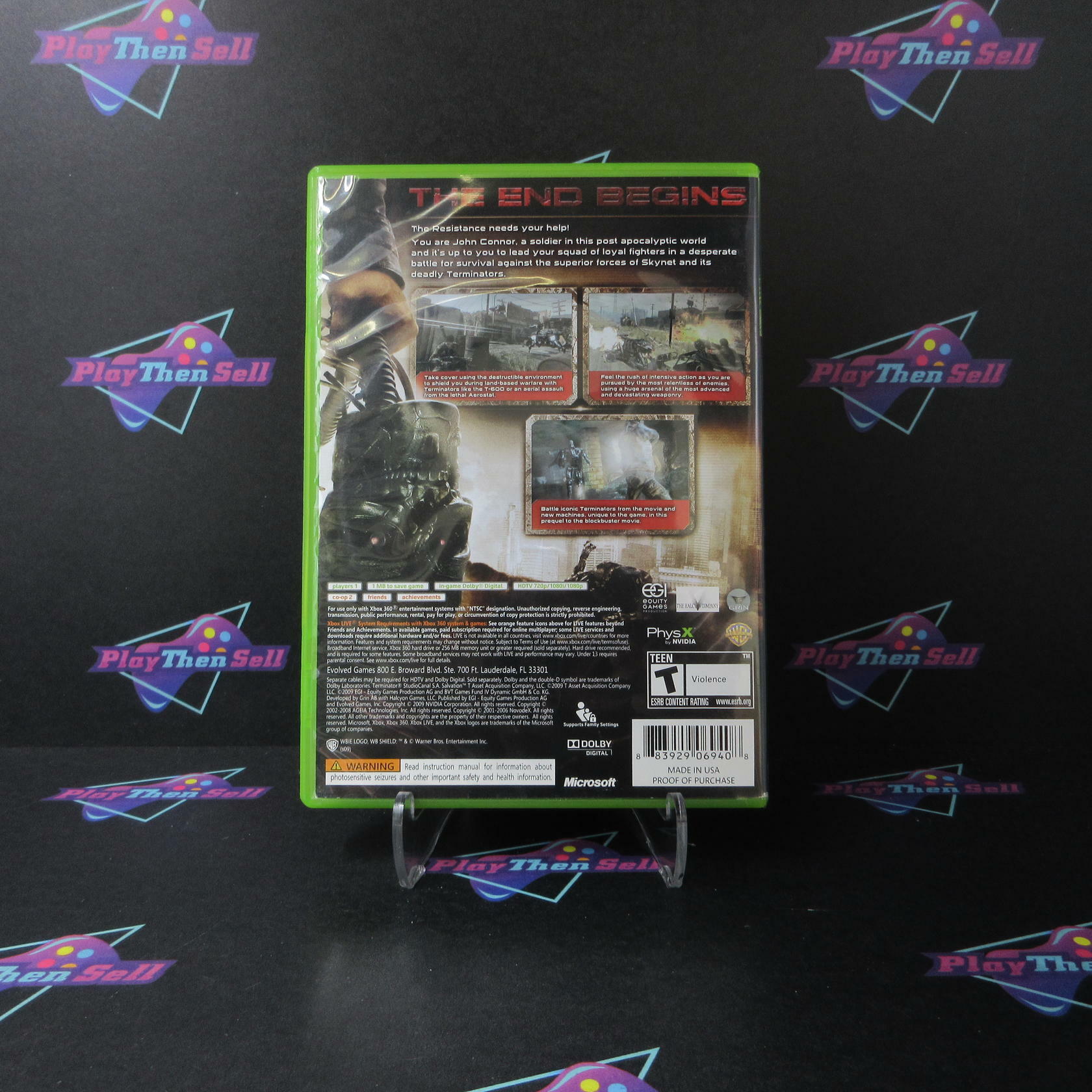 Terminator Salvation Xbox 360 AD Complete CIB - Very Good