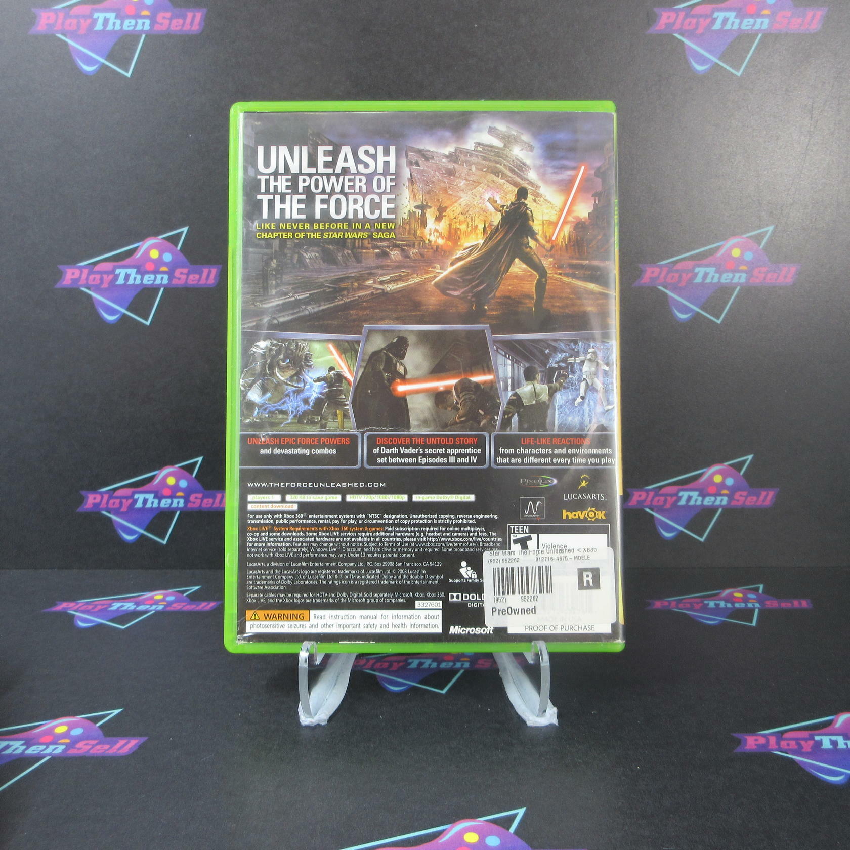 Star Wars the Force Unleashed Xbox 360 AD/NM - Very Good
