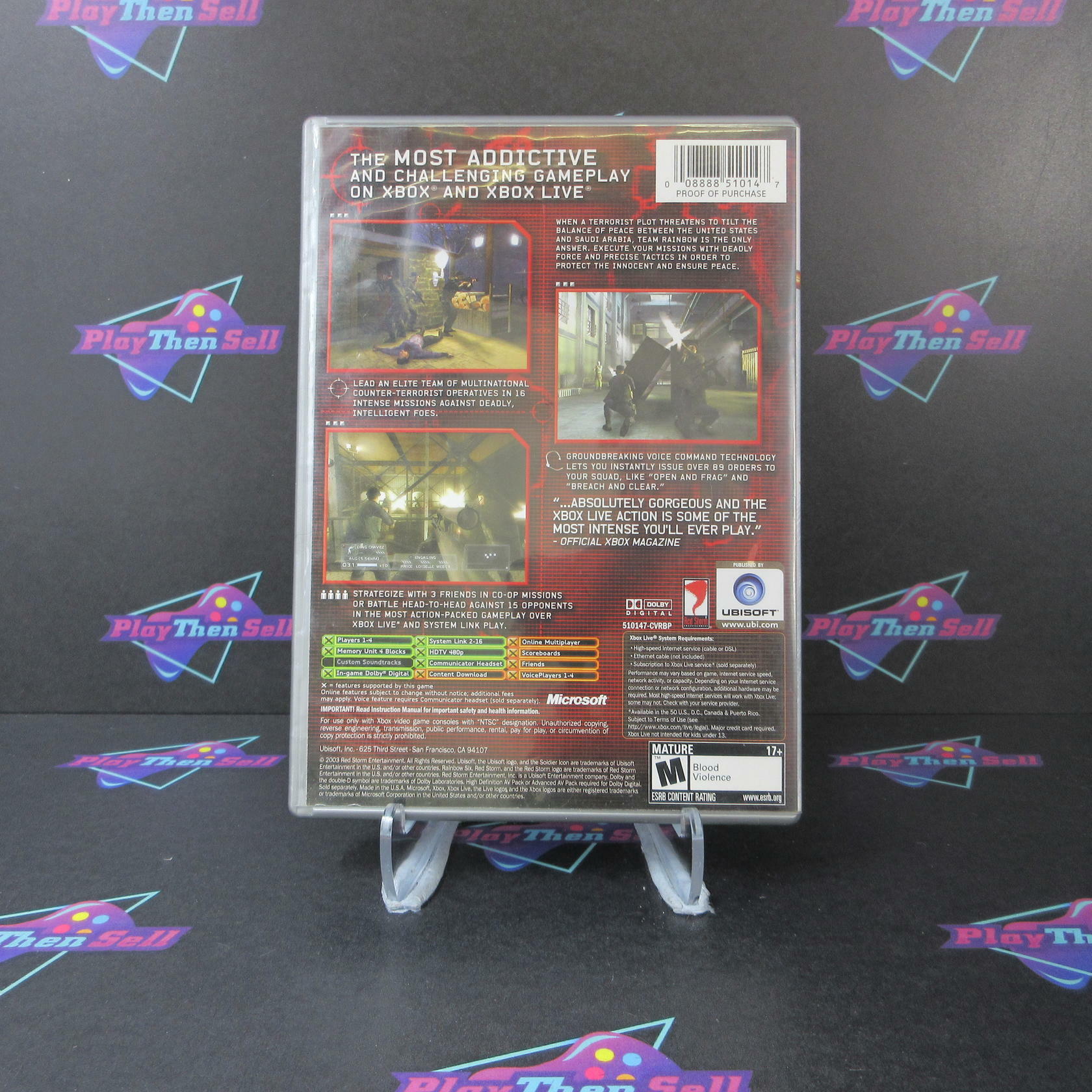 Rainbow Six 3 Squad-Based Counter Terror PH + Reg Card Xbox AD Complete CIB - Very Good