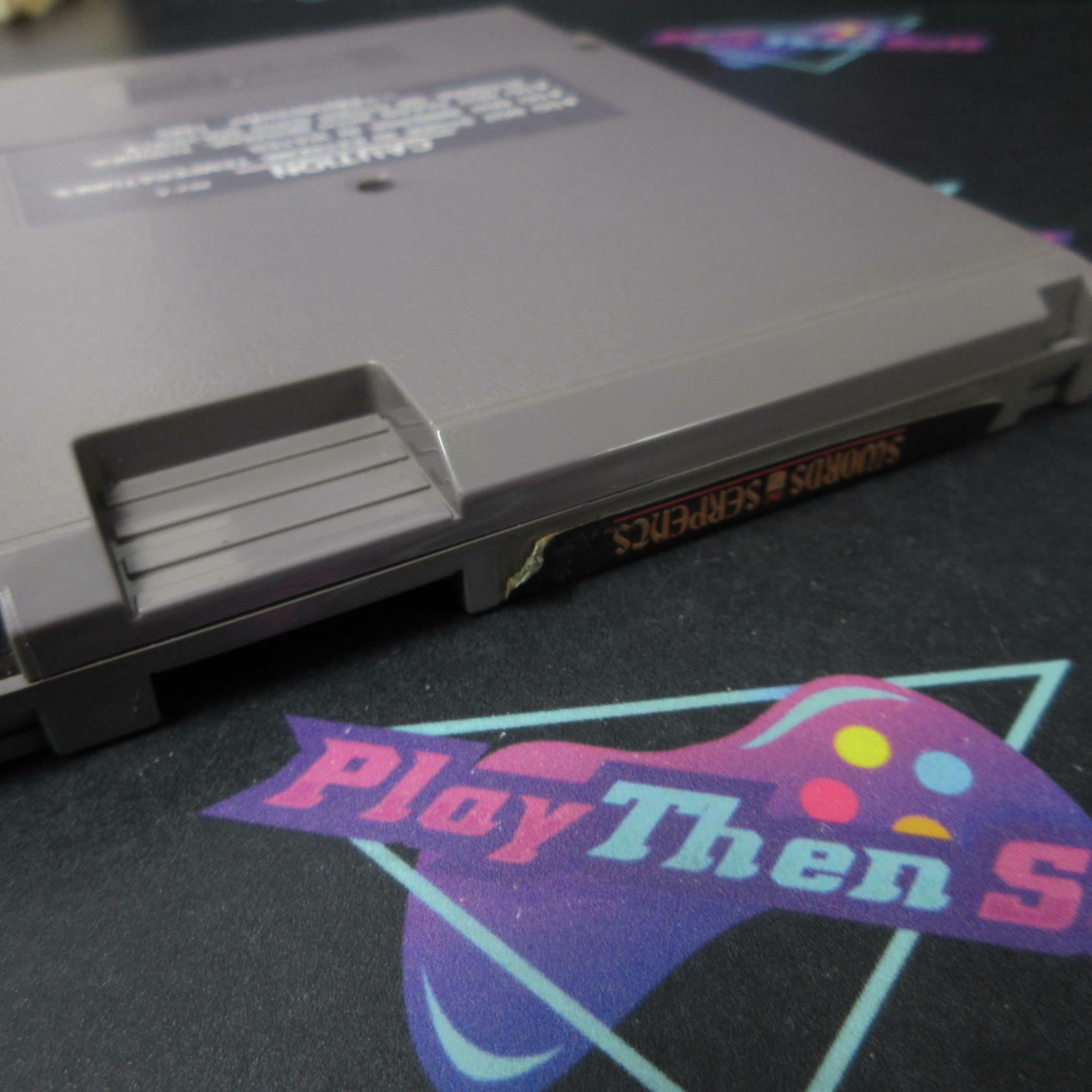 Swords & Serpents Nintendo NES Cartridge Manual And Poster Authentic / Tested - Very Good