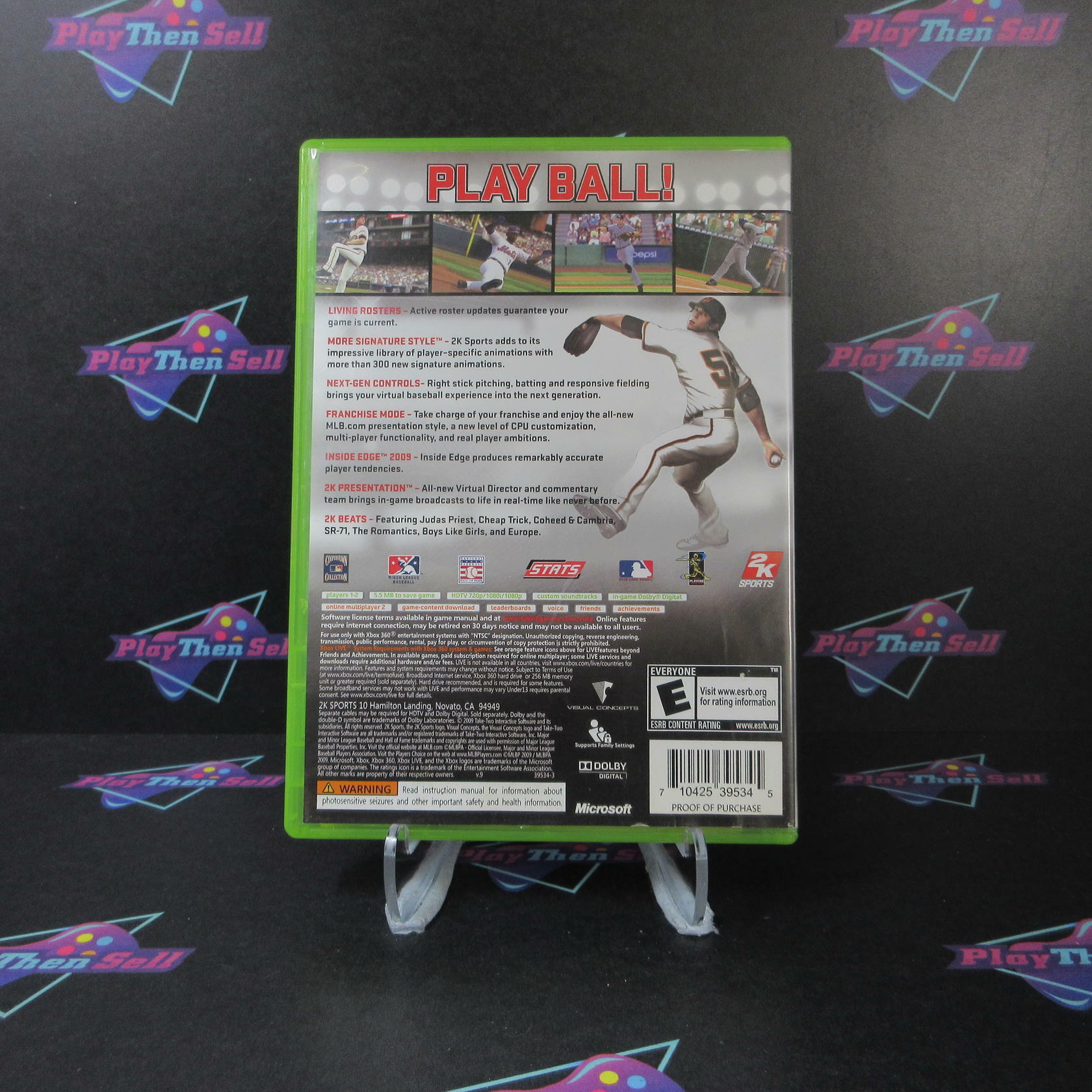 MLB 2K9 Xbox 360 AD Complete CIB - Very Good