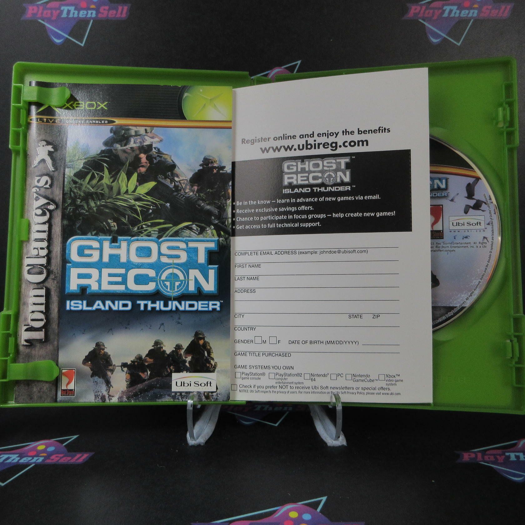 Tom Clancy's Ghost Recon Island Thunder + Reg Card Xbox AD Complete CIB - Very Good