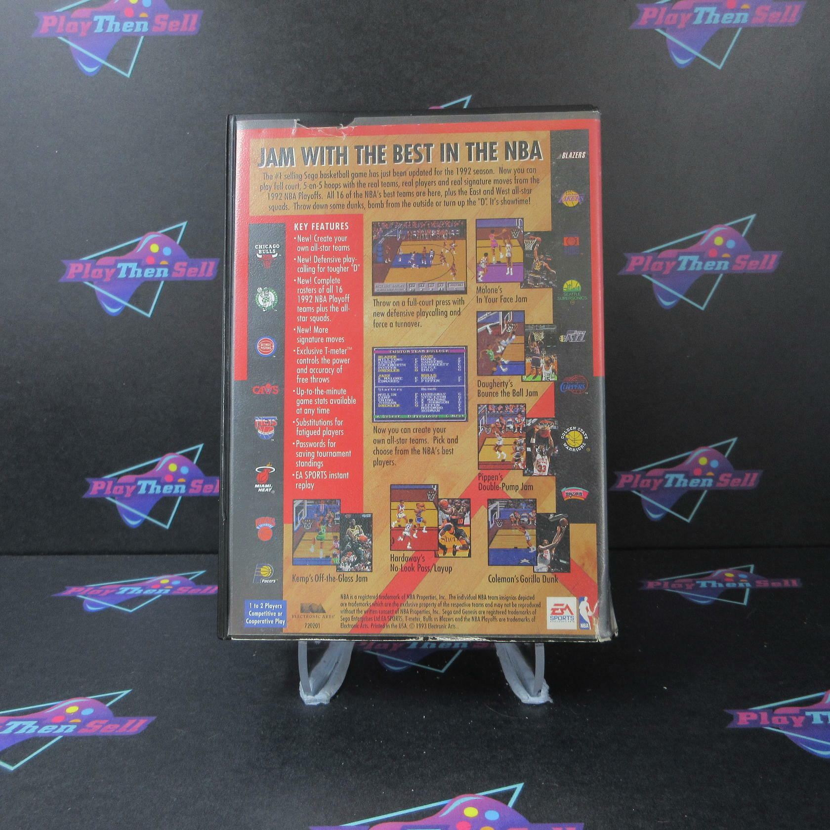 Bulls vs. Blazers and the NBA Playoffs Sega Genesis Boxed AD/CS Complete CIB - Very Good