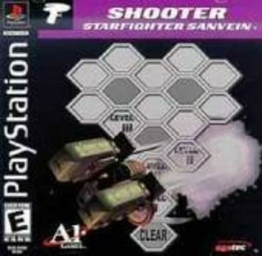 Shooter Starfighter Sanvein PS1 PlayStation 1 + Reg Card - Like New