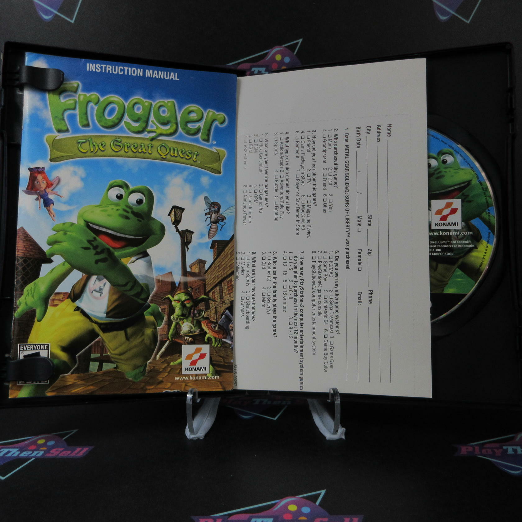 Frogger The Great Quest PS2 PlayStation 2 + Reg Card - Like New