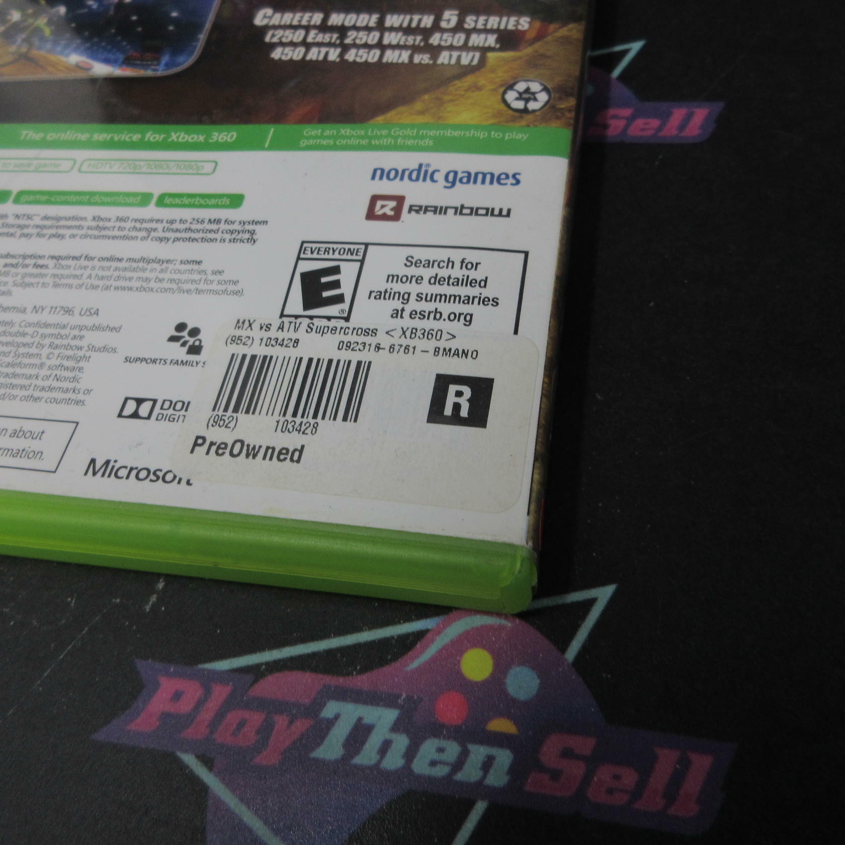 Mx vs. ATV Supercross Xbox 360 AD/NM - Very Good