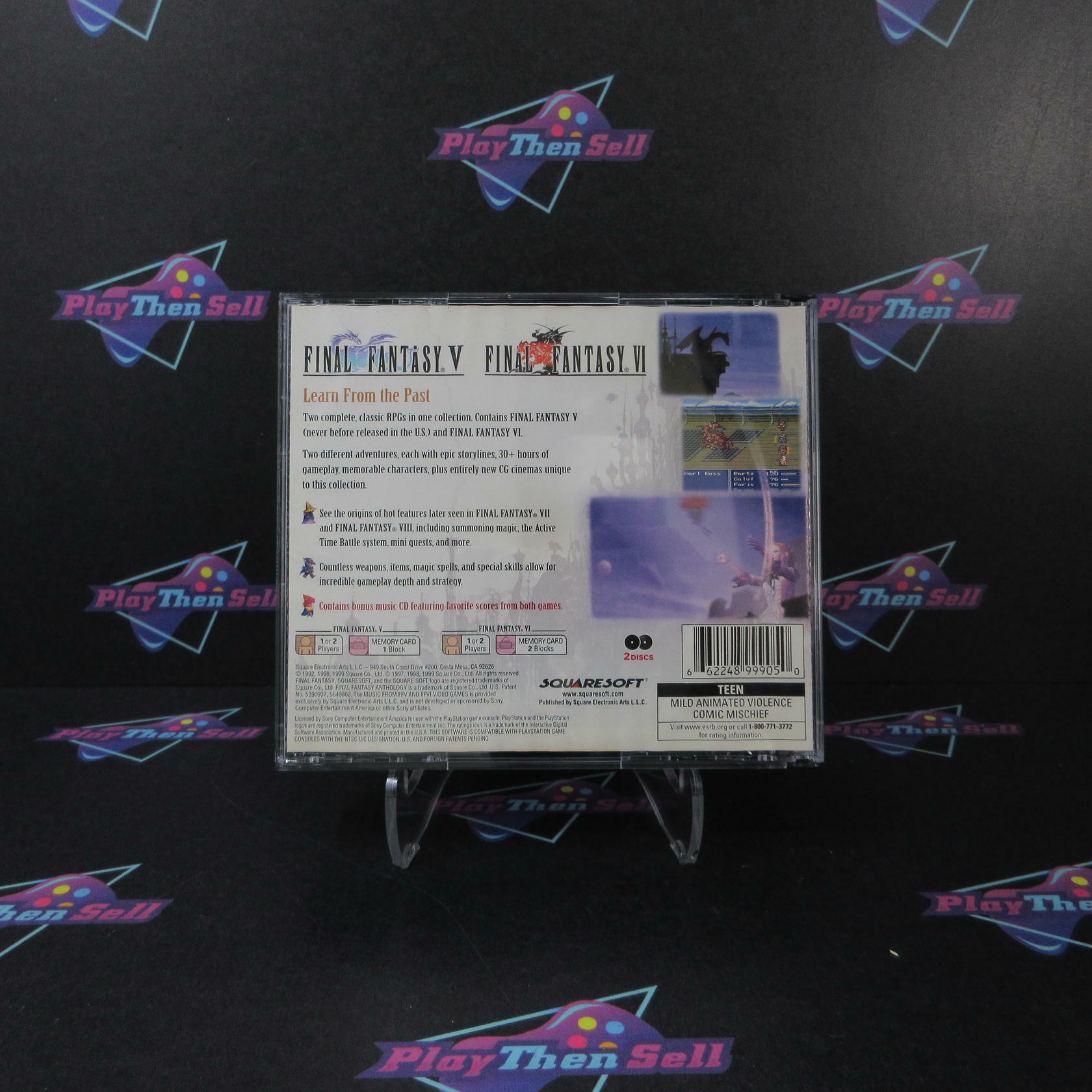 Final Fantasy Anthology PS1 PlayStation 1 AD/NM - Very Good