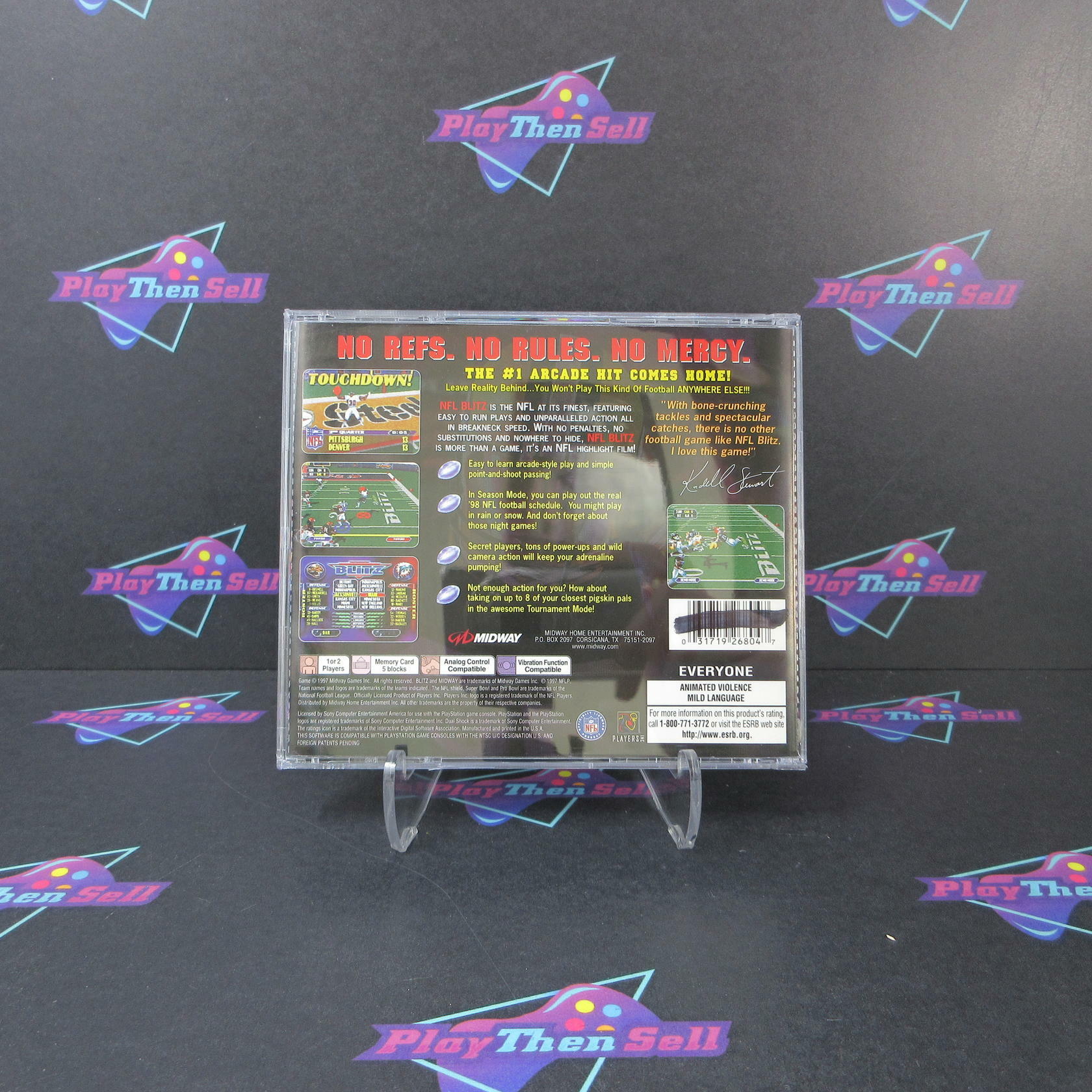 NFL Blitz + Reg Card PS1 PlayStation 1 AD Complete CIB - Very Good