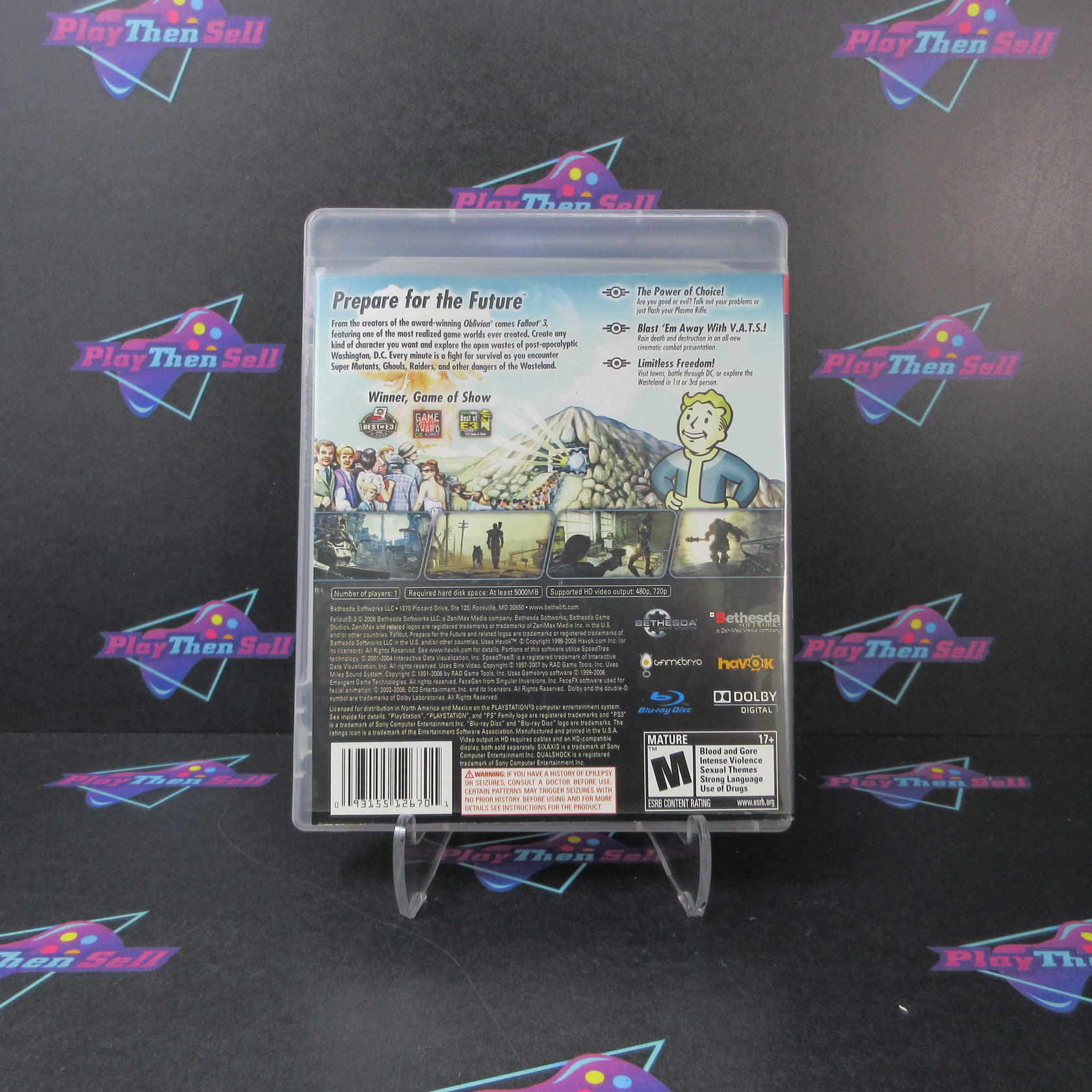 Fallout 3 PS3 PlayStation 3 AD/NM - Very Good