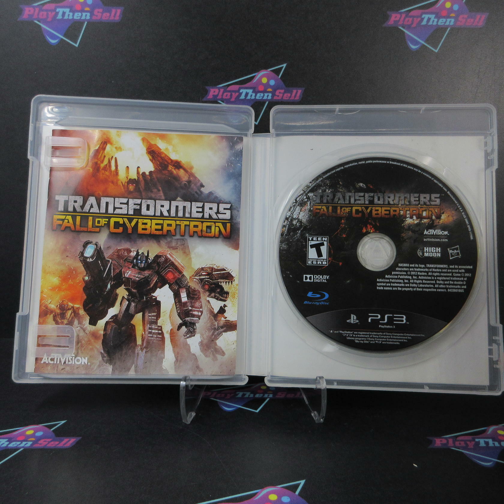 Transformers Fall of Cybertron PS3 PlayStation 3 AD Complete CIB - Very Good