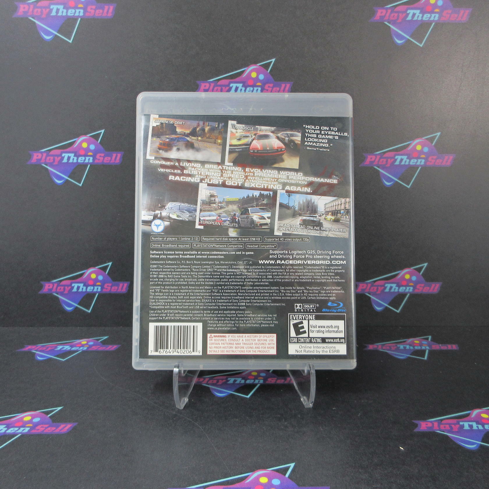 GRID PS3 PlayStation 3 AD Complete CIB - Very Good