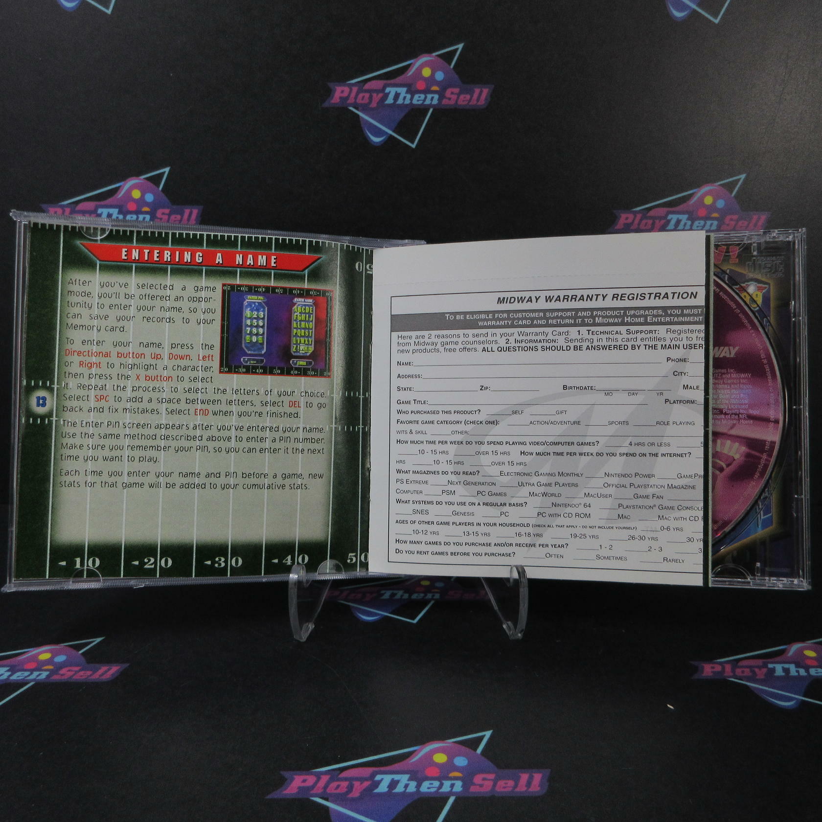 NFL Blitz + Reg Card PS1 PlayStation 1 AD Complete CIB - Very Good