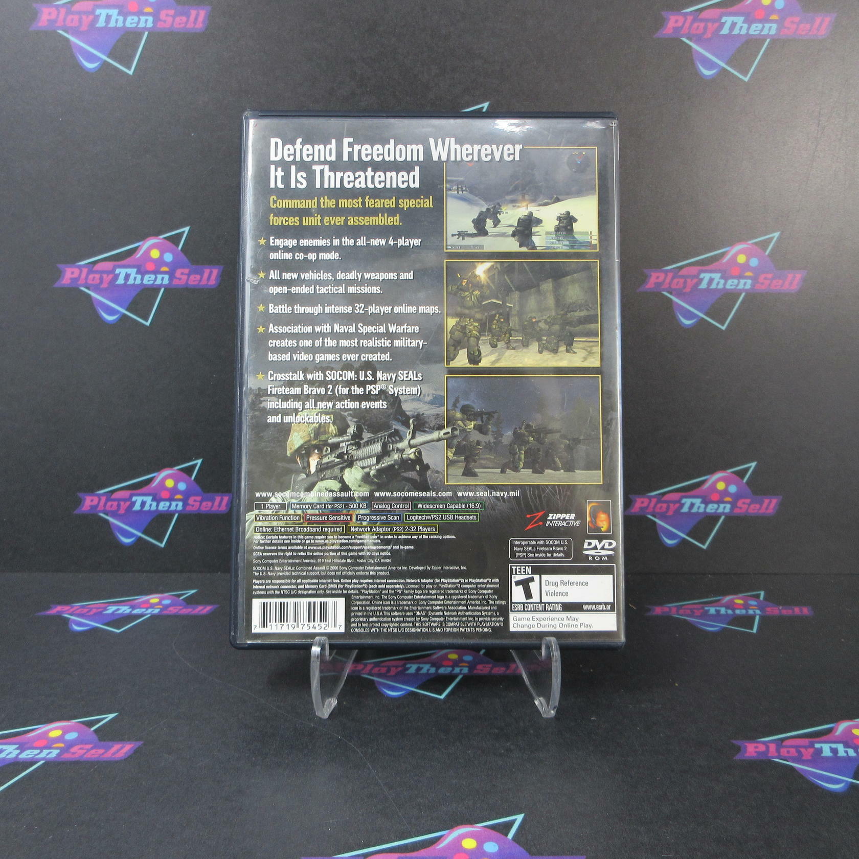 SOCOM U.S. Navy Seals Combined Assault PS2 PlayStation 2 - Very Good