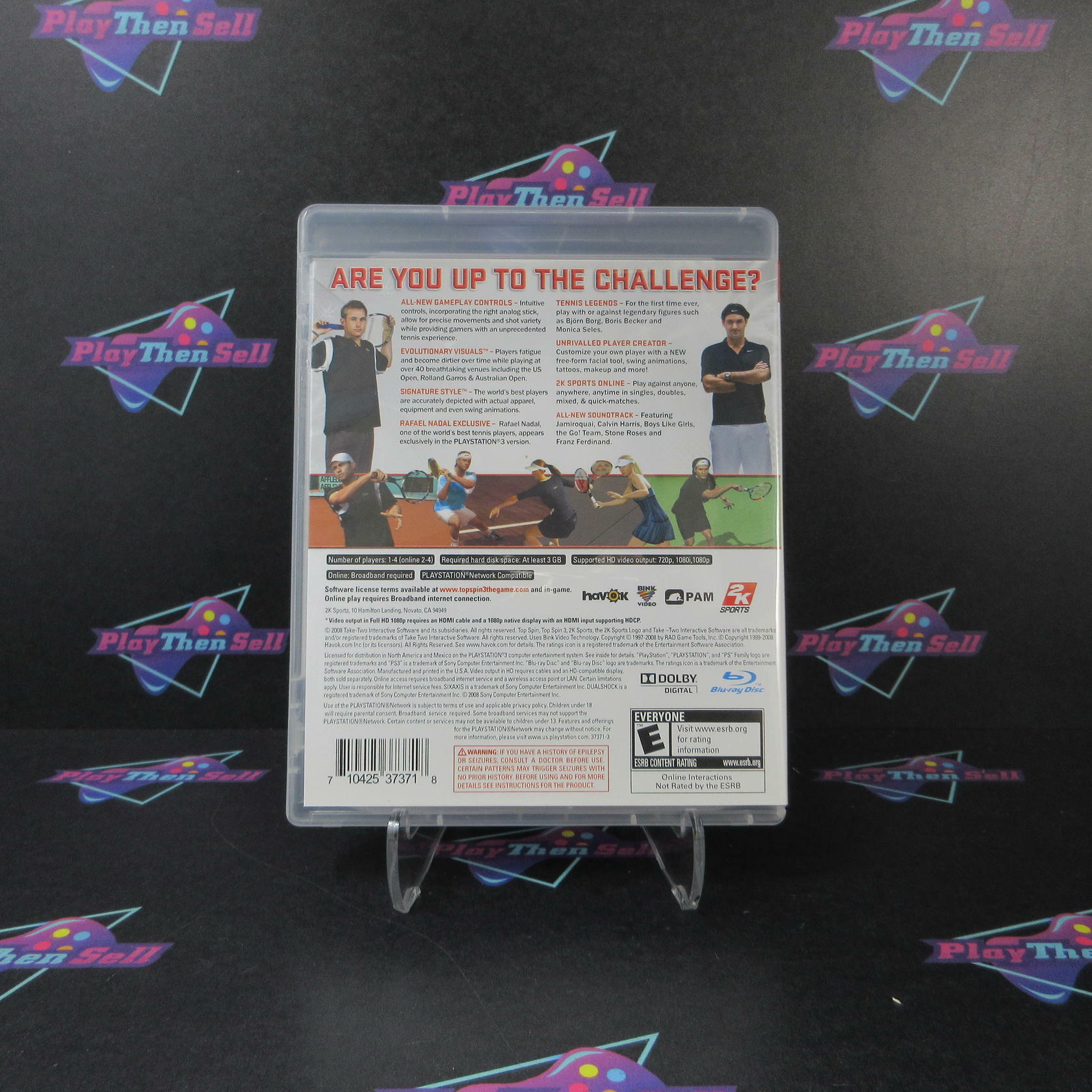 Top Spin 3 PS3 PlayStation 3 AD/NM - Very Good