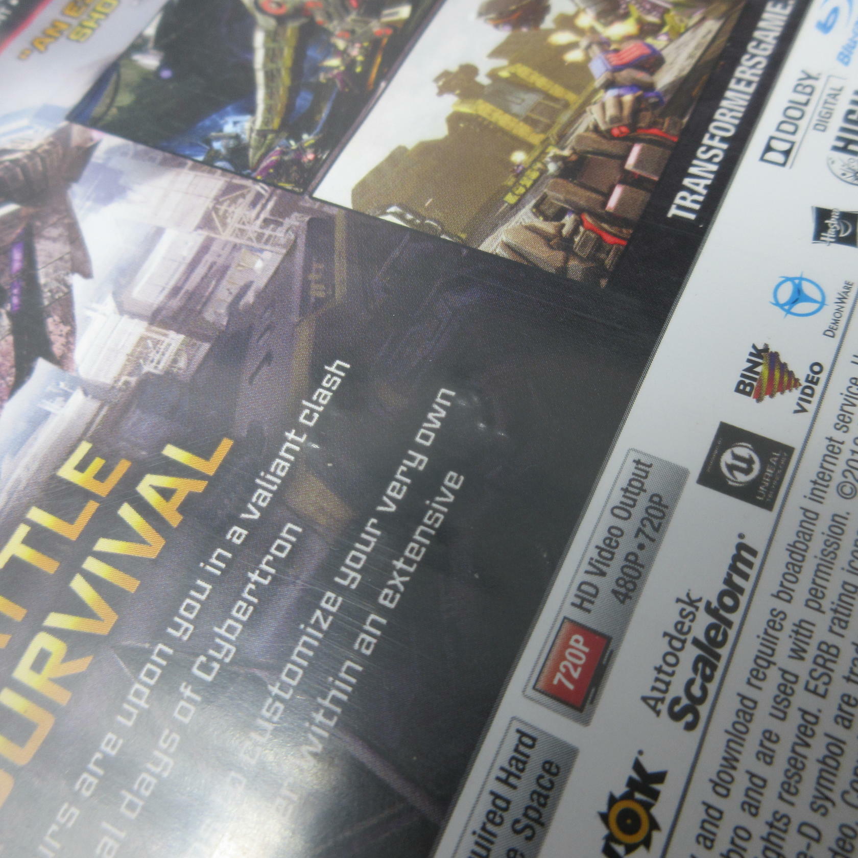 Transformers Fall of Cybertron PS3 PlayStation 3 AD Complete CIB - Very Good